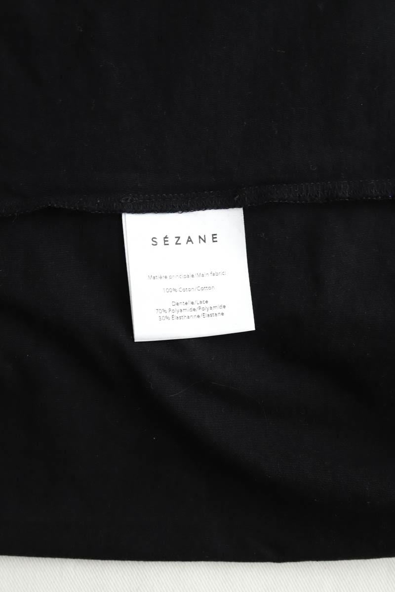 Cotton T-shirt SEZANE - Seconde main Black