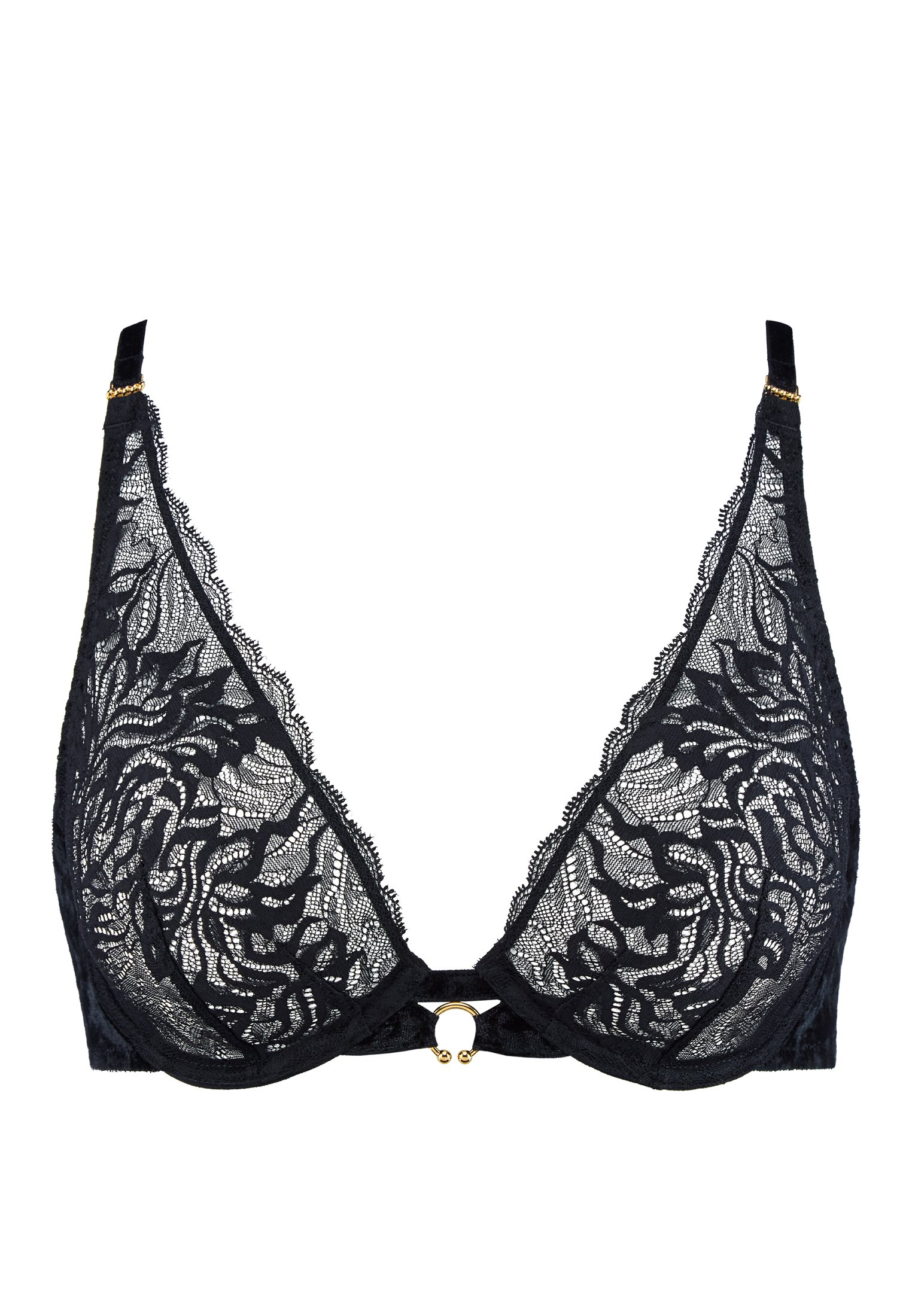 A la Folie kohl black underwired triangle bra AUBADE Black
