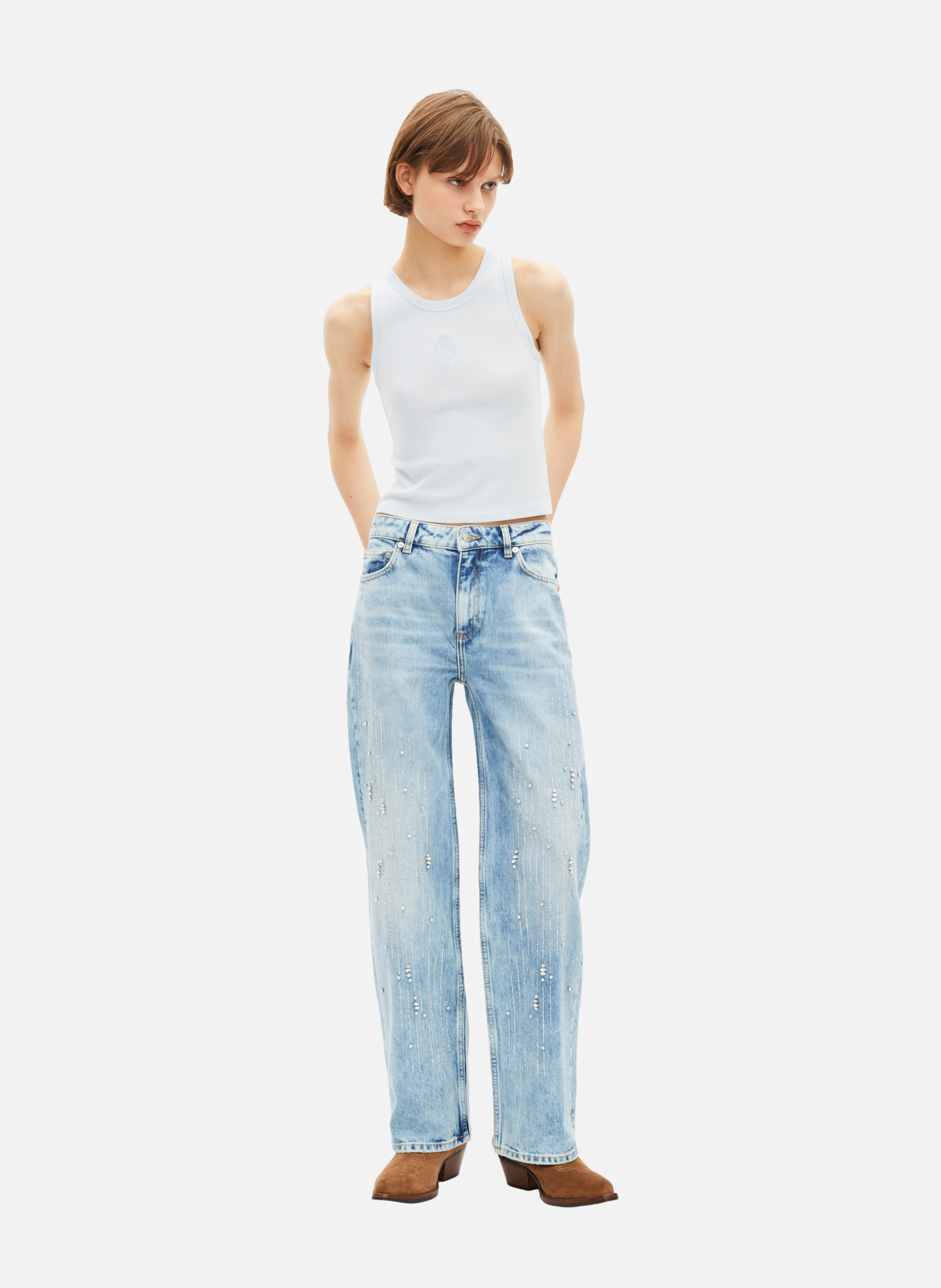 Tank top with crest THE KOOPLES Blue