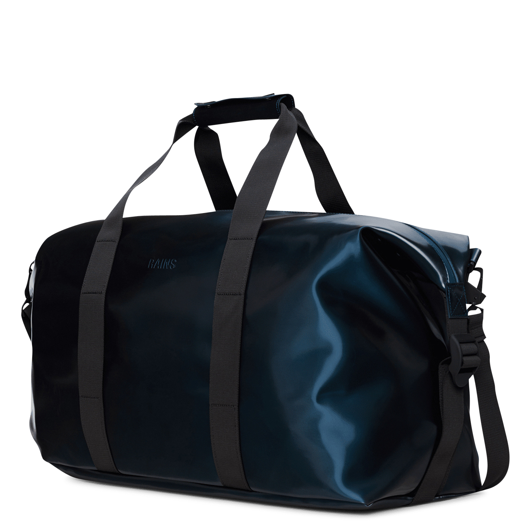 Faux-leather weekend bag RAINS Blue