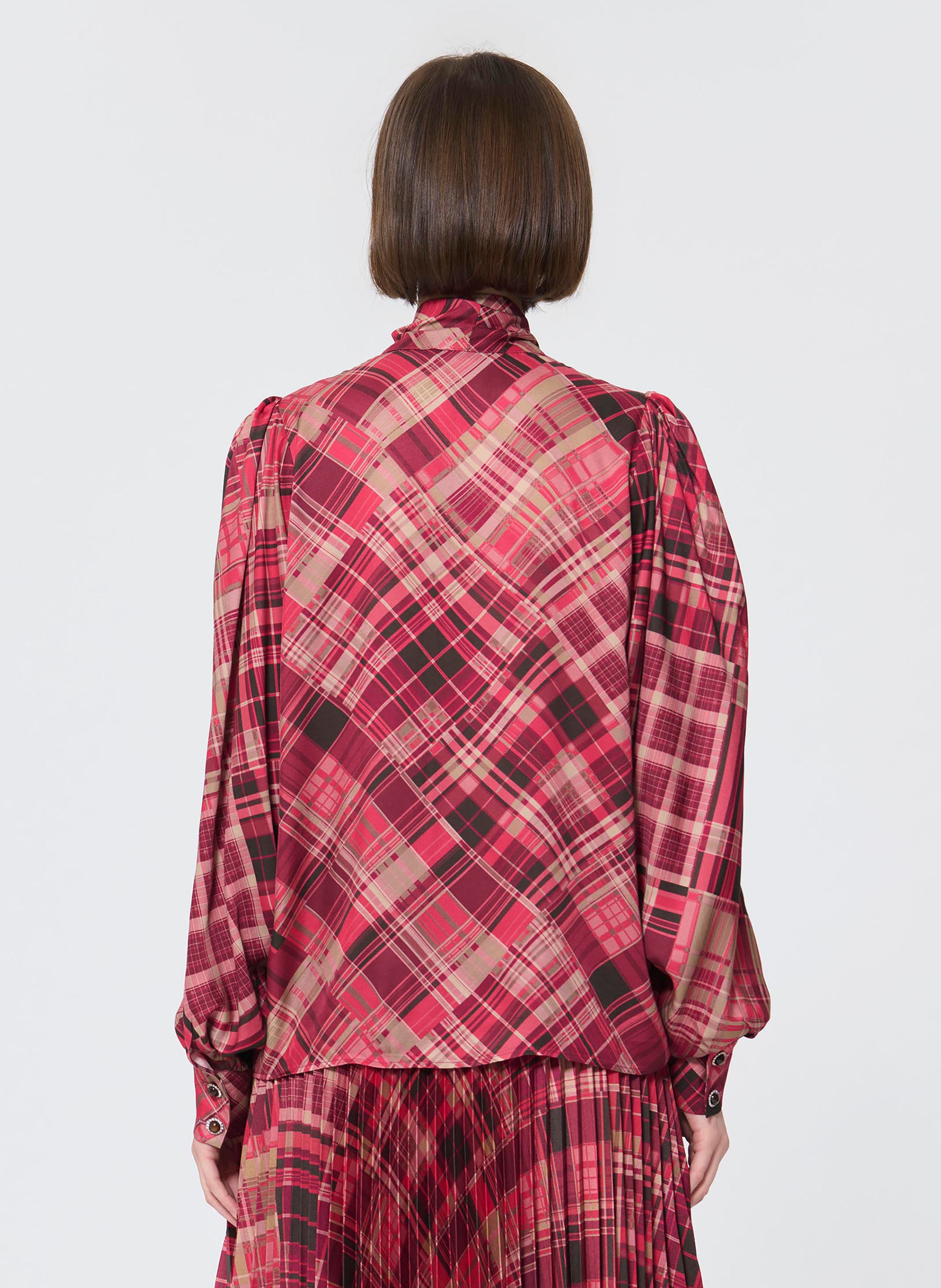 Chemise col lavallière imprimée TARA JARMON Rose