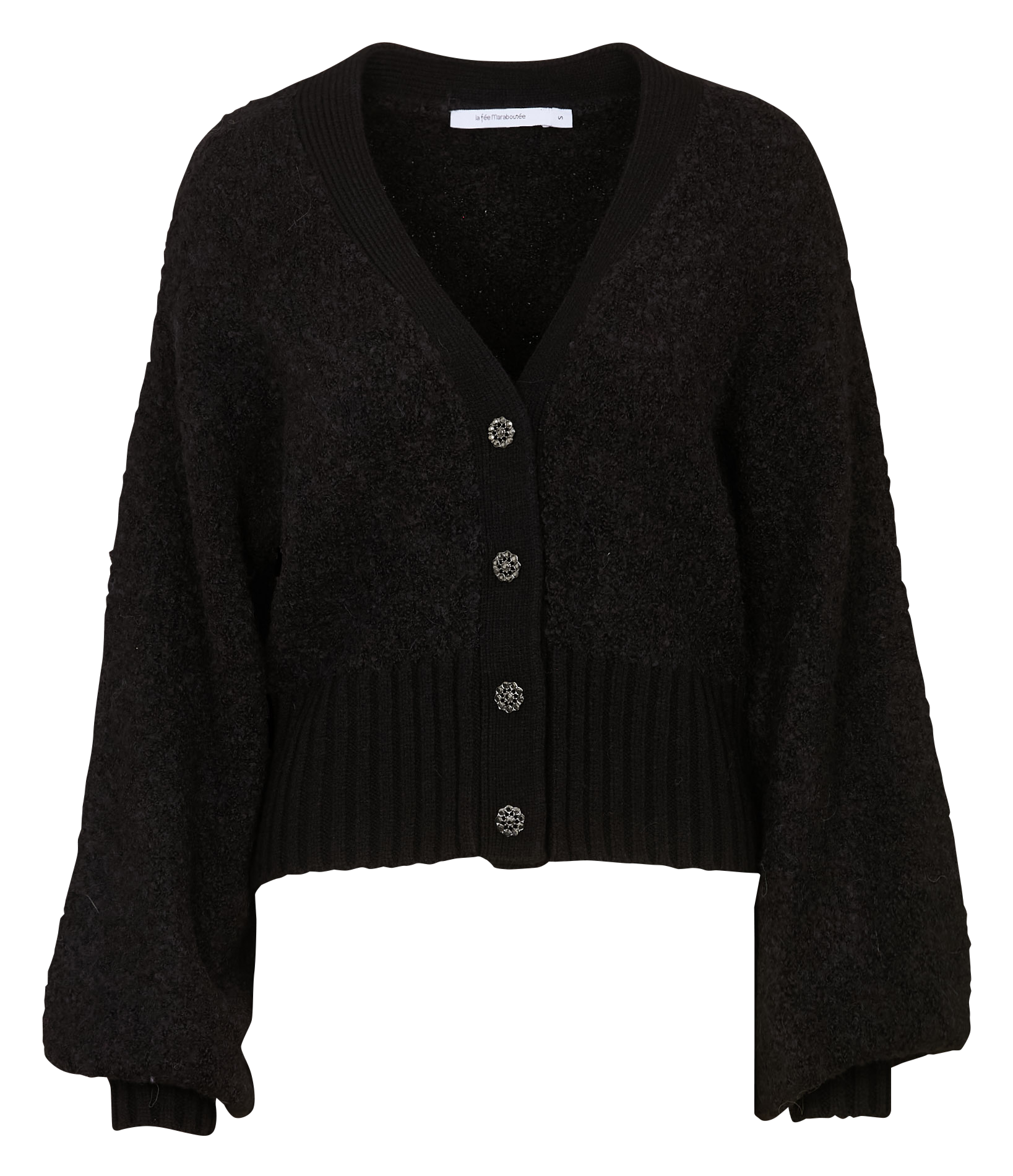 Aansluitende V-hals vest LA FEE MARABOUTEE Zwart