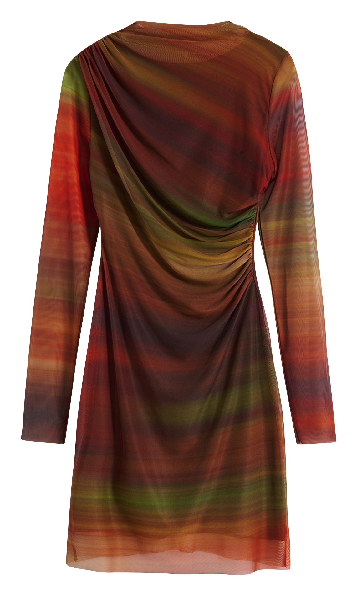 Robe courte drapée à rayures  DESIGUAL Orange