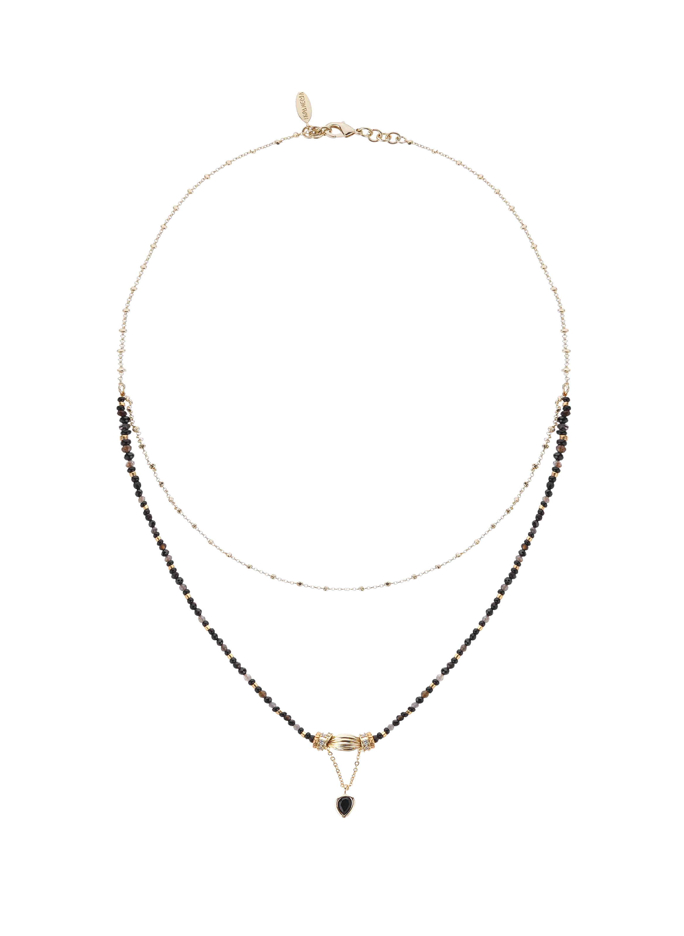 Multi-strand pearl necklace with pendant HIPANEMA Black