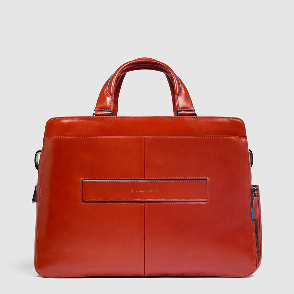 Customizable computer bag with shockproof protection and RFID protection, umbrella pocket PIQUADRO Brown