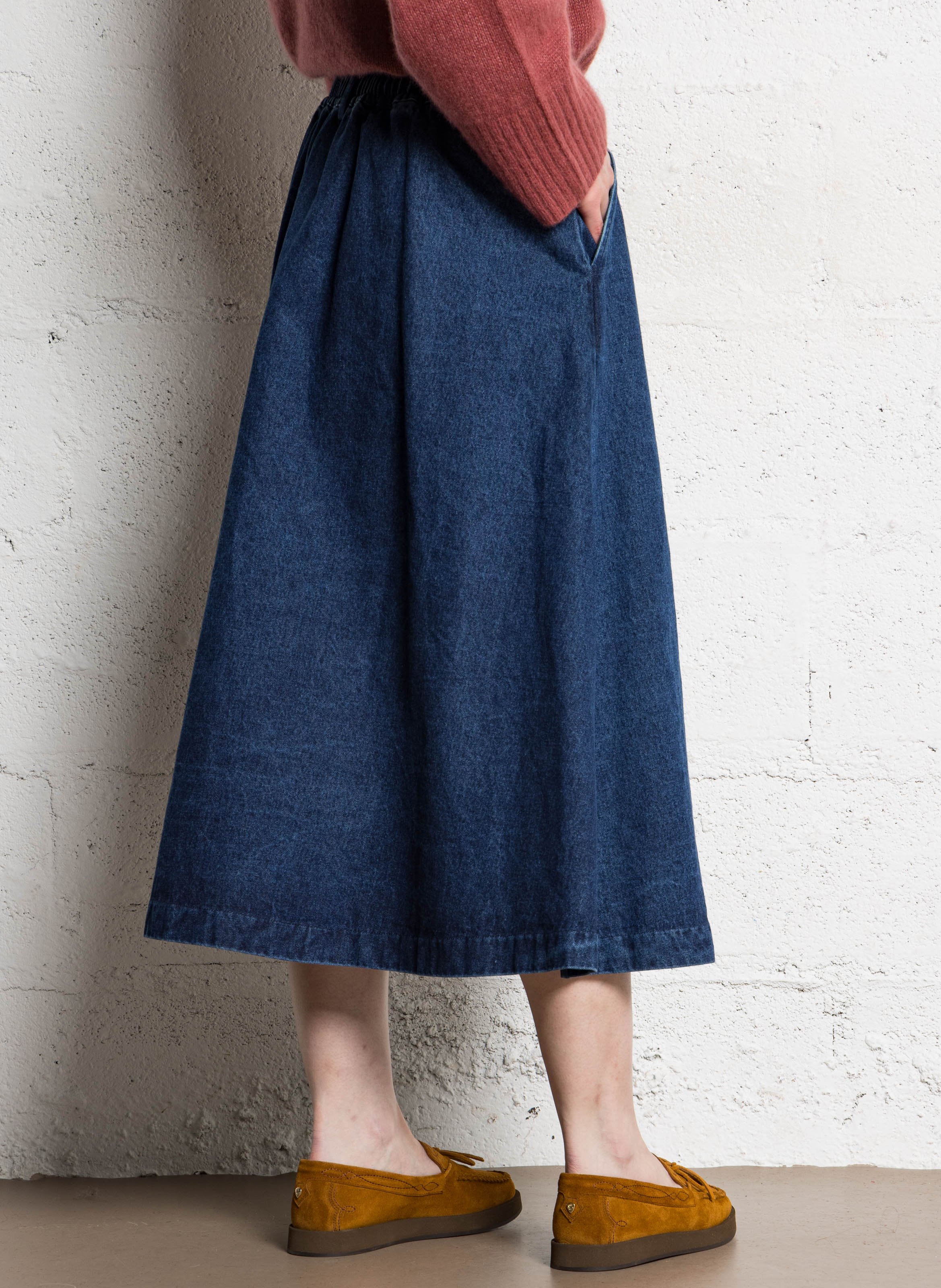 Uitlopende spijkerrok RUE DE TOKYO Blauw