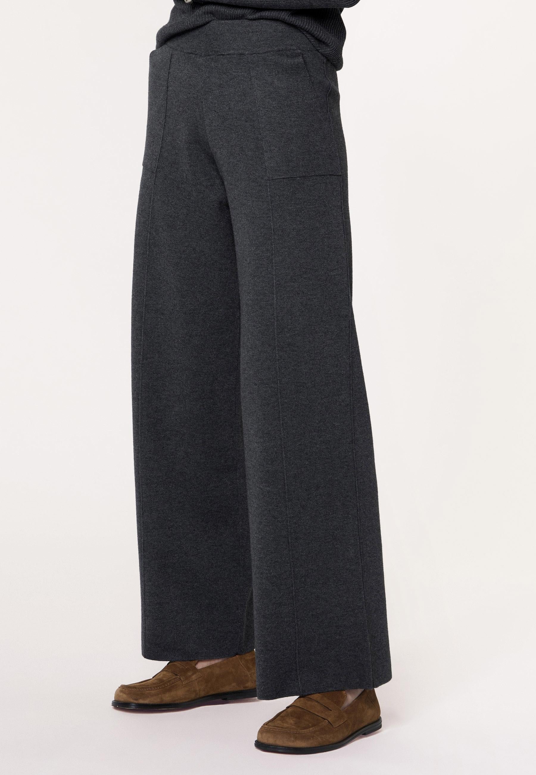 Wide-leg knit pants RODIER Grey