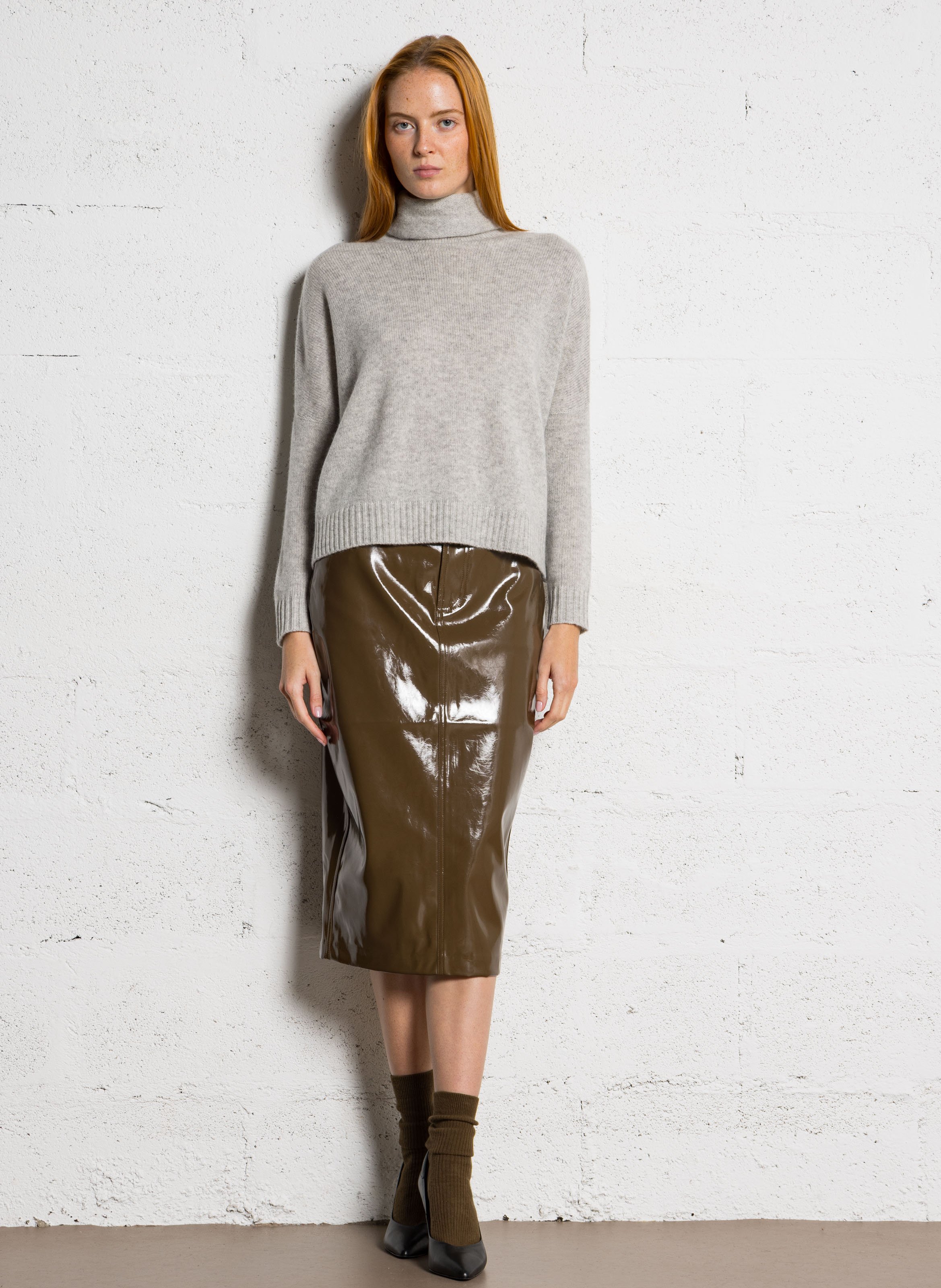 Pull col roulé en cachemire KUJTEN Beige