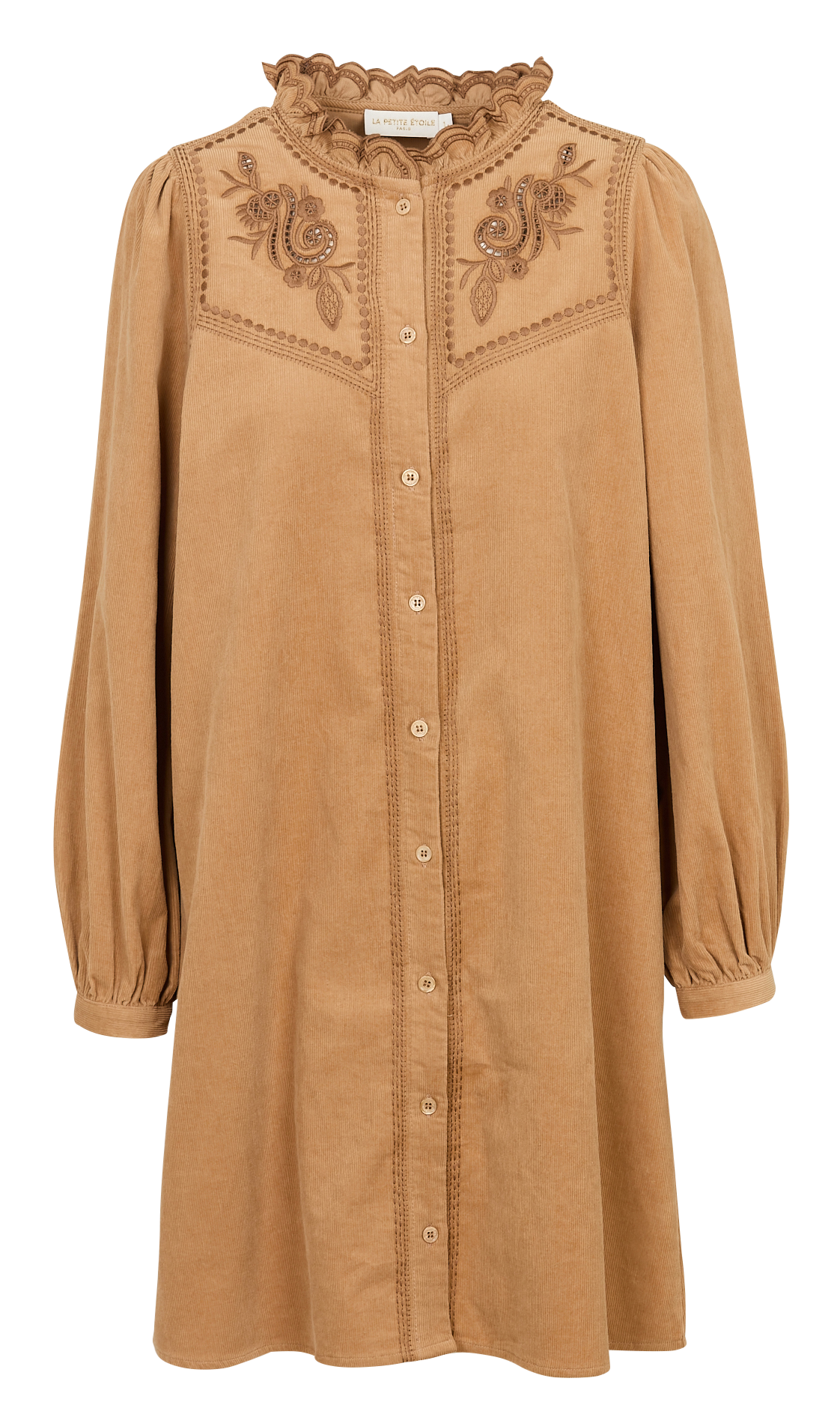 Halflange jurk met print LA PETITE ETOILE Beige