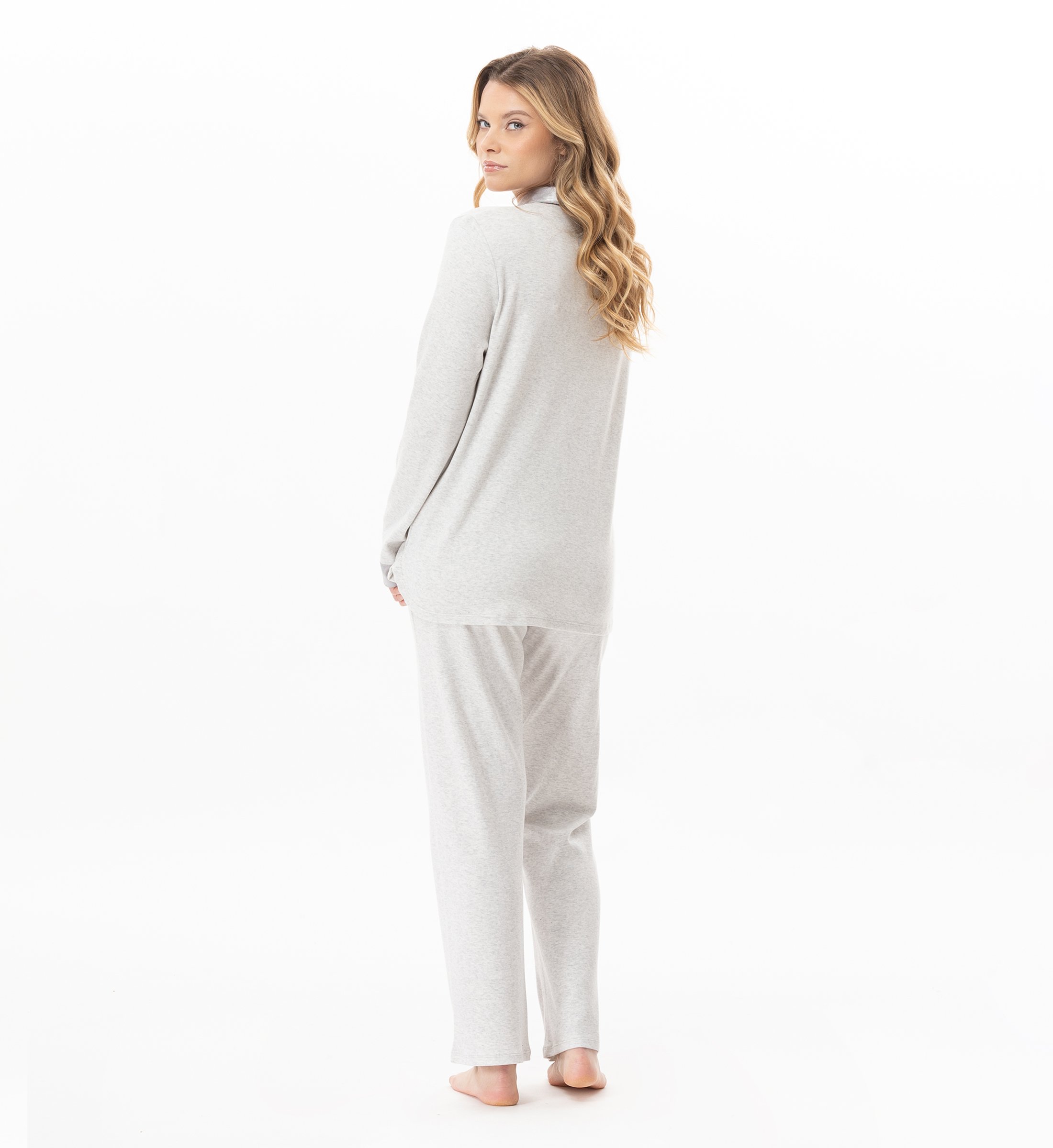 Cotton pajama top LE CHAT Grey