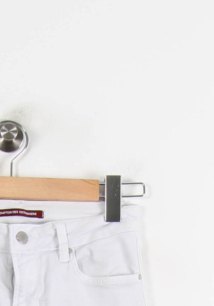 Cropped slim jeans with studs COMPTOIR DES COTONNIERS - Seconde main White