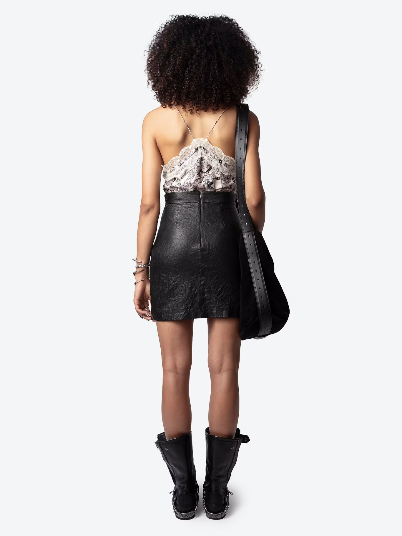 Caraco en soie imprimé ZADIG&VOLTAIRE Blanc