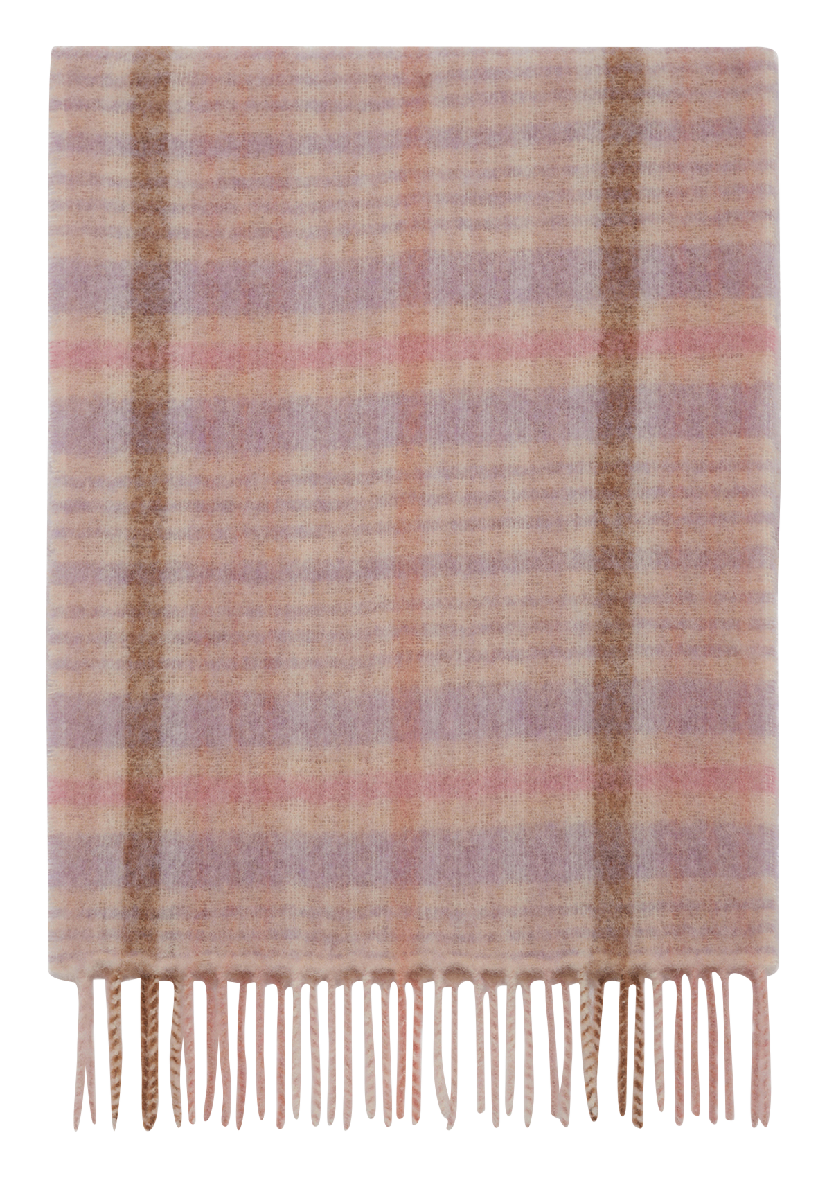 Echarpe en laine mélangé à carreaux GERARD DAREL Rose