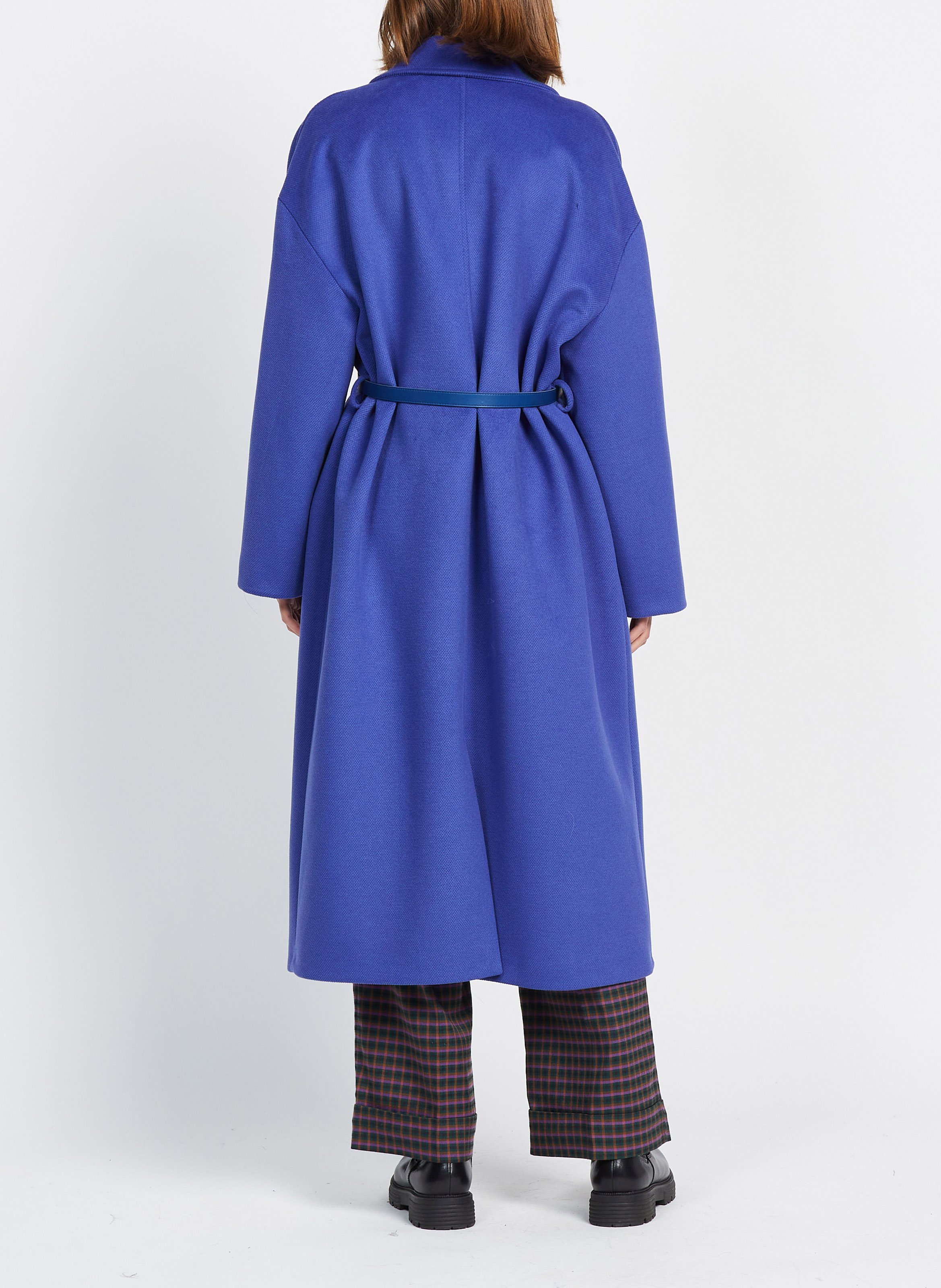 Long belted coat IMPERIAL Purple