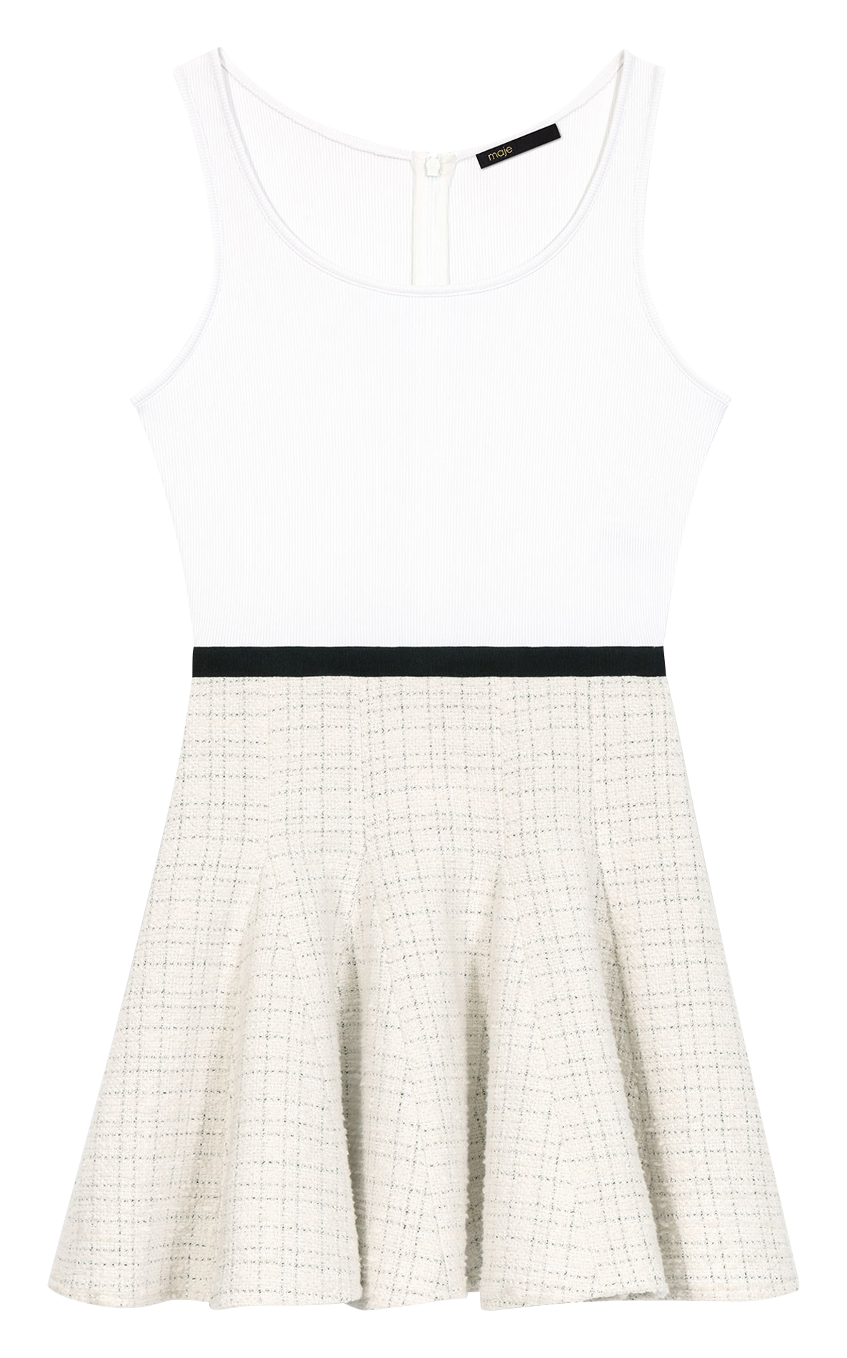 Robe 2-en-1 en tweed  MAJE Beige