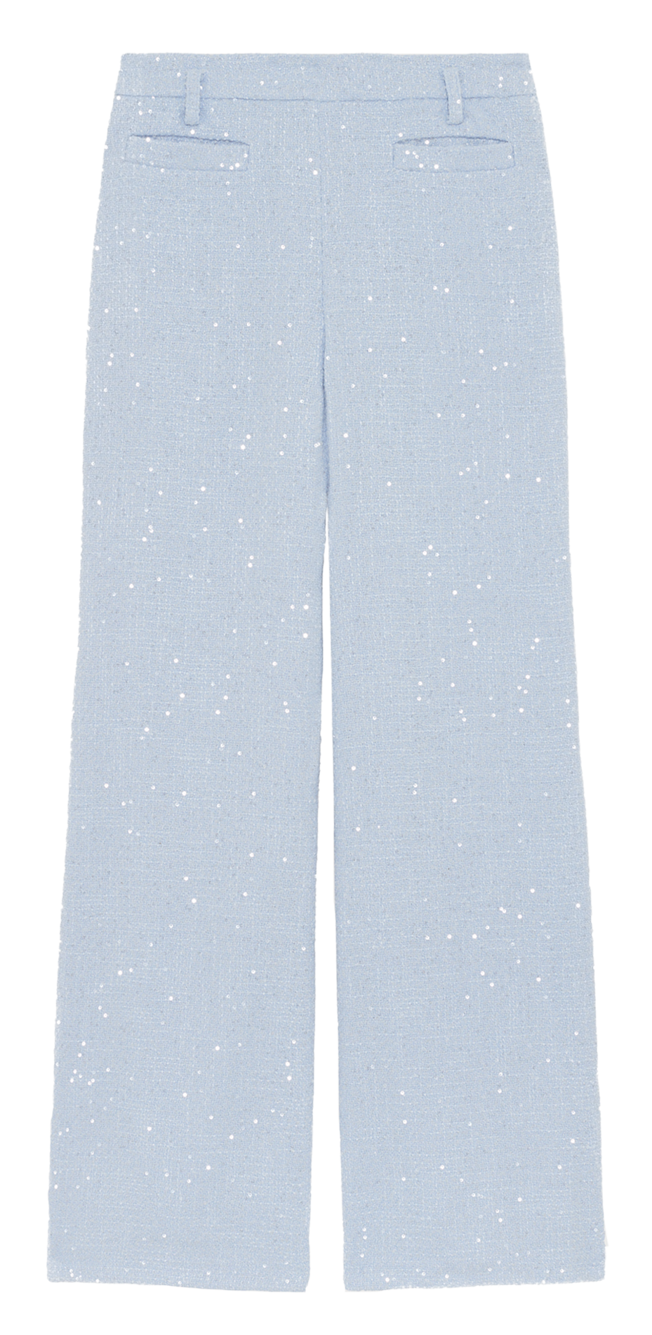 <p>Pantalon met hoge taille en tweed</p> PABLO Blauw