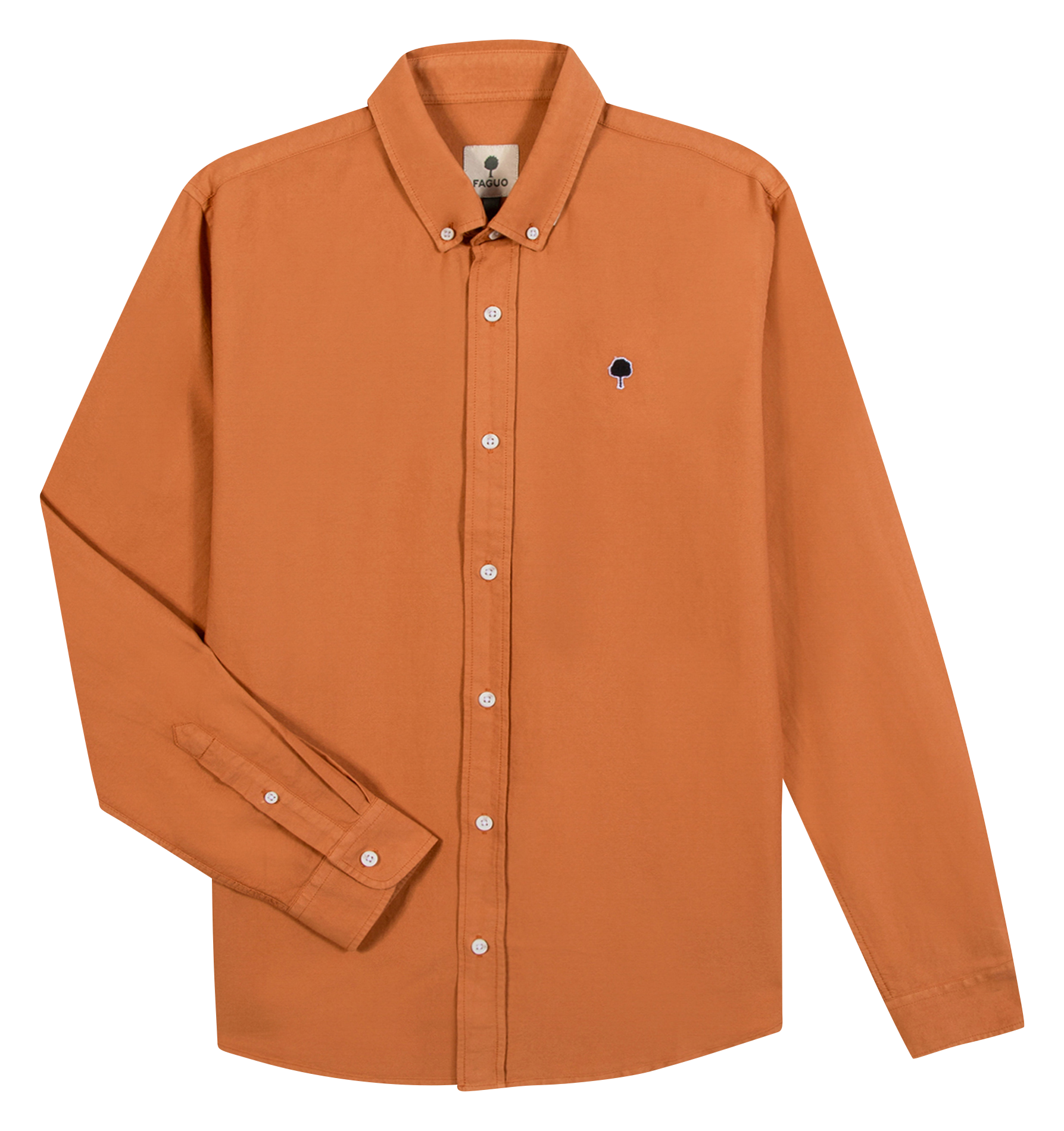 Baumwollhemd mit klassischem Kragen FAGUO Rot