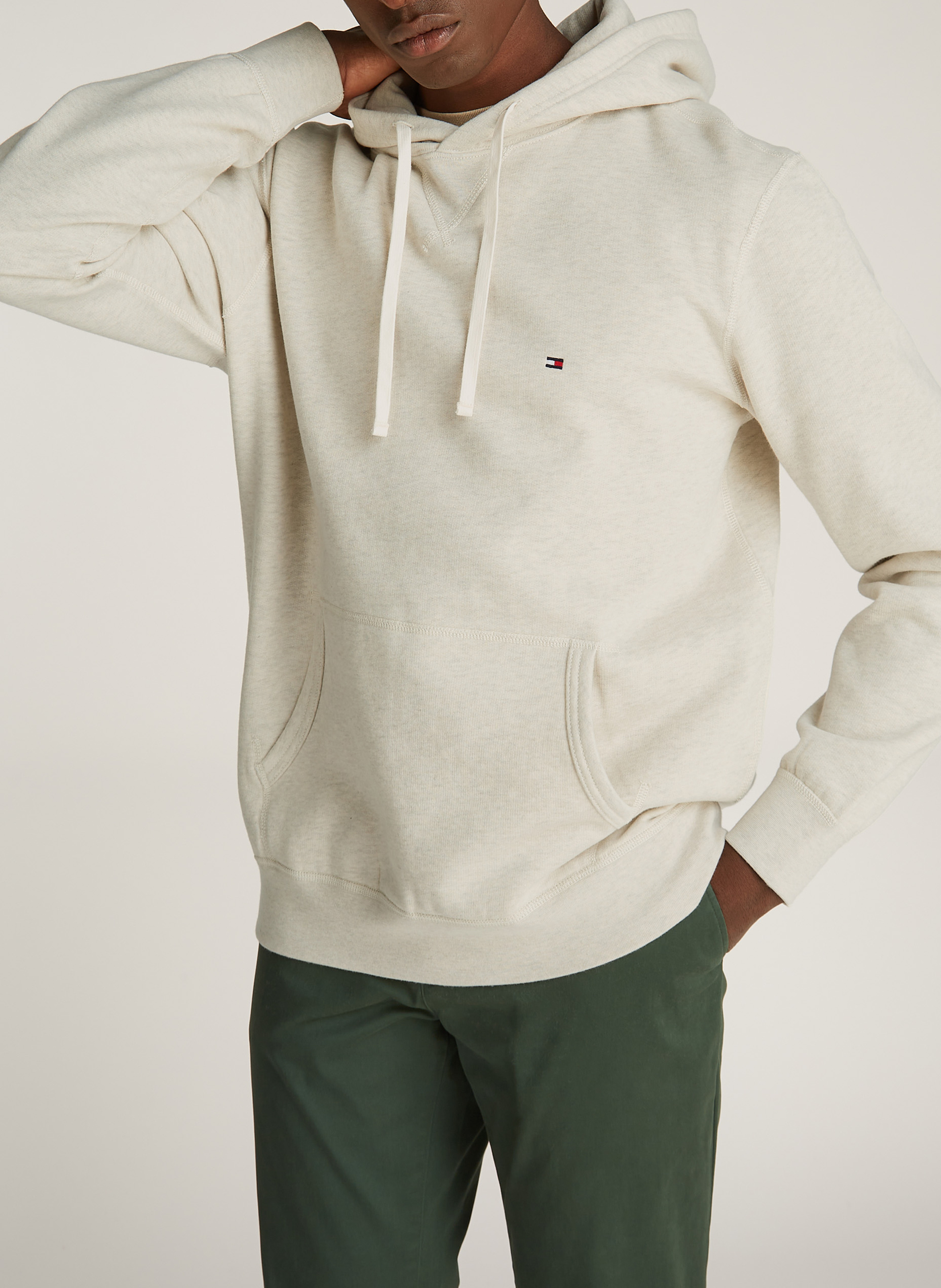 Sweat à capuche en coton mélangé TOMMY HILFIGER