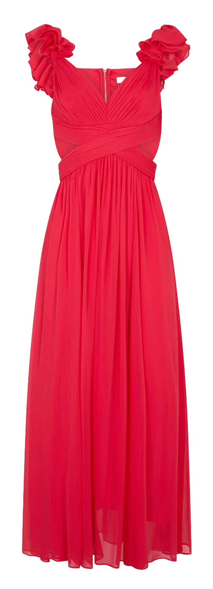 Long V-neck dress MORGAN Red