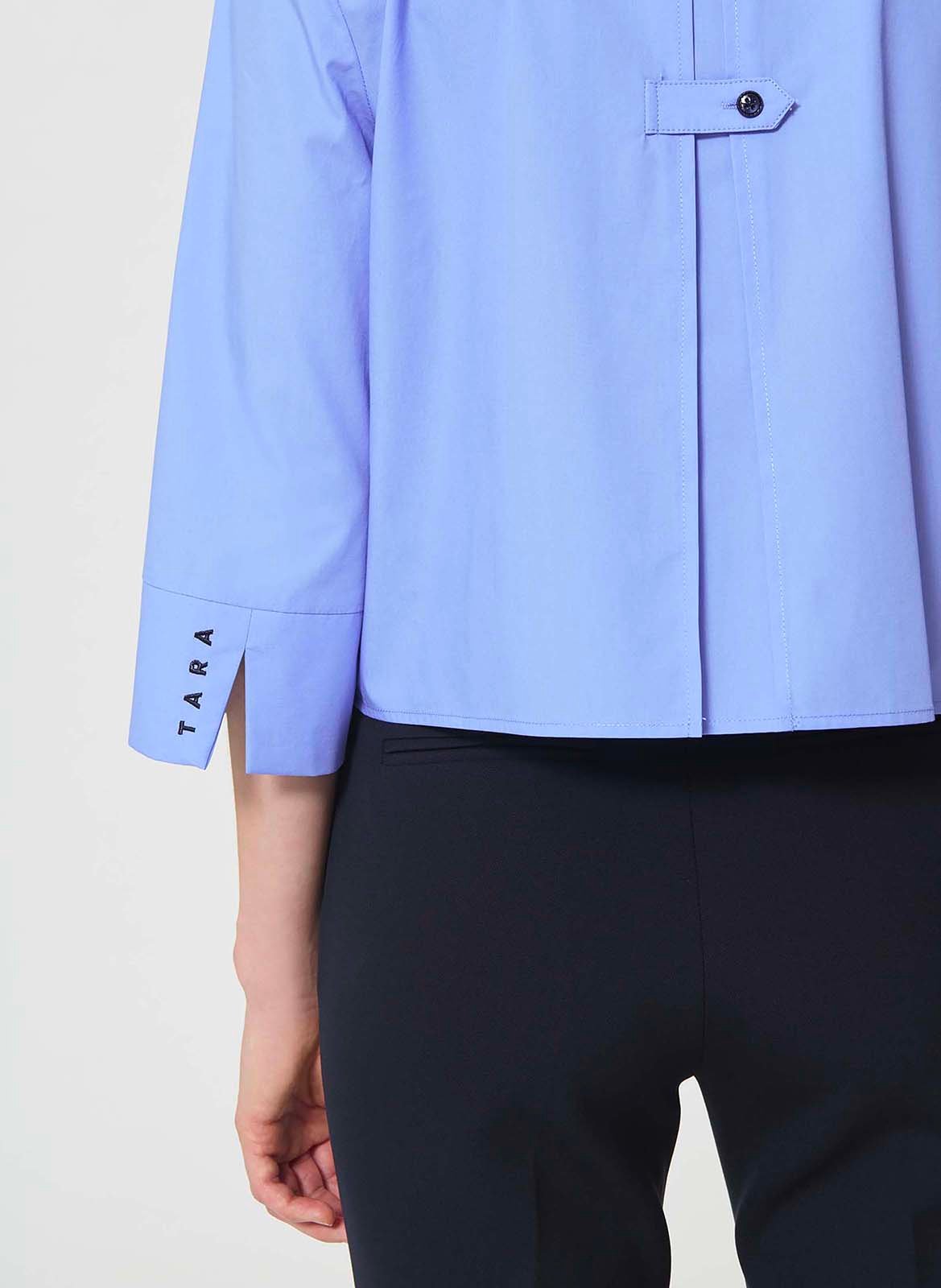 Chemise ample boutonnée unie TARA JARMON Bleu