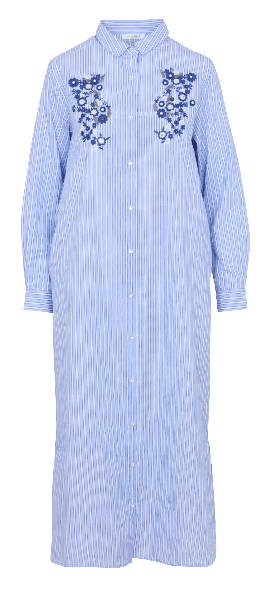 Langes, weit geschnittenes Baumwollkleid BELLA JONES Blau