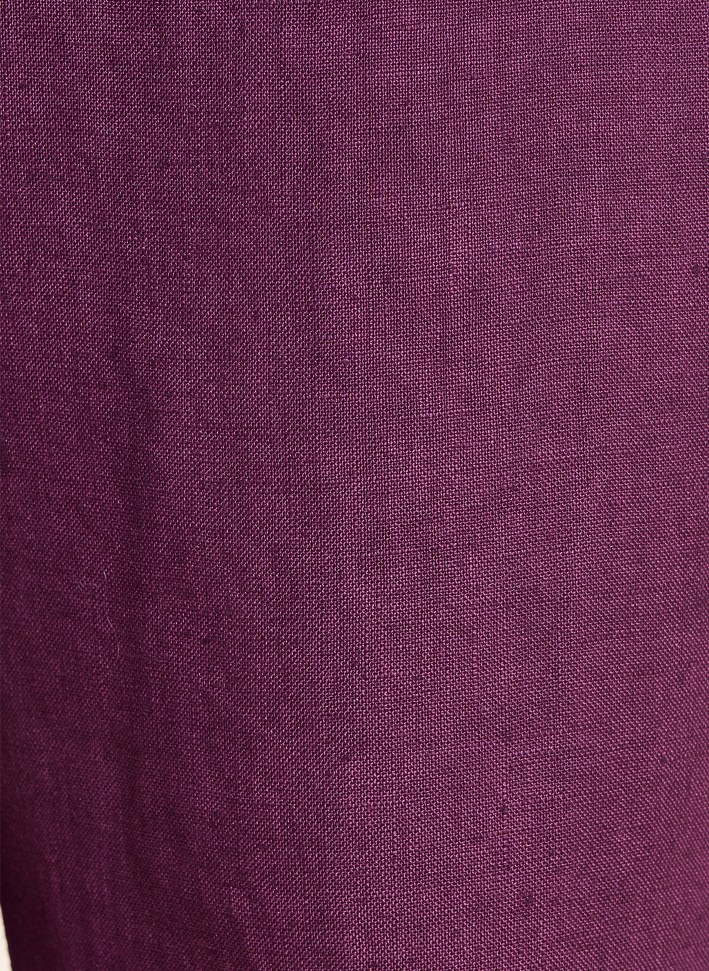 Pantalon large taille haute en lin LA FEE MARABOUTEE Violet