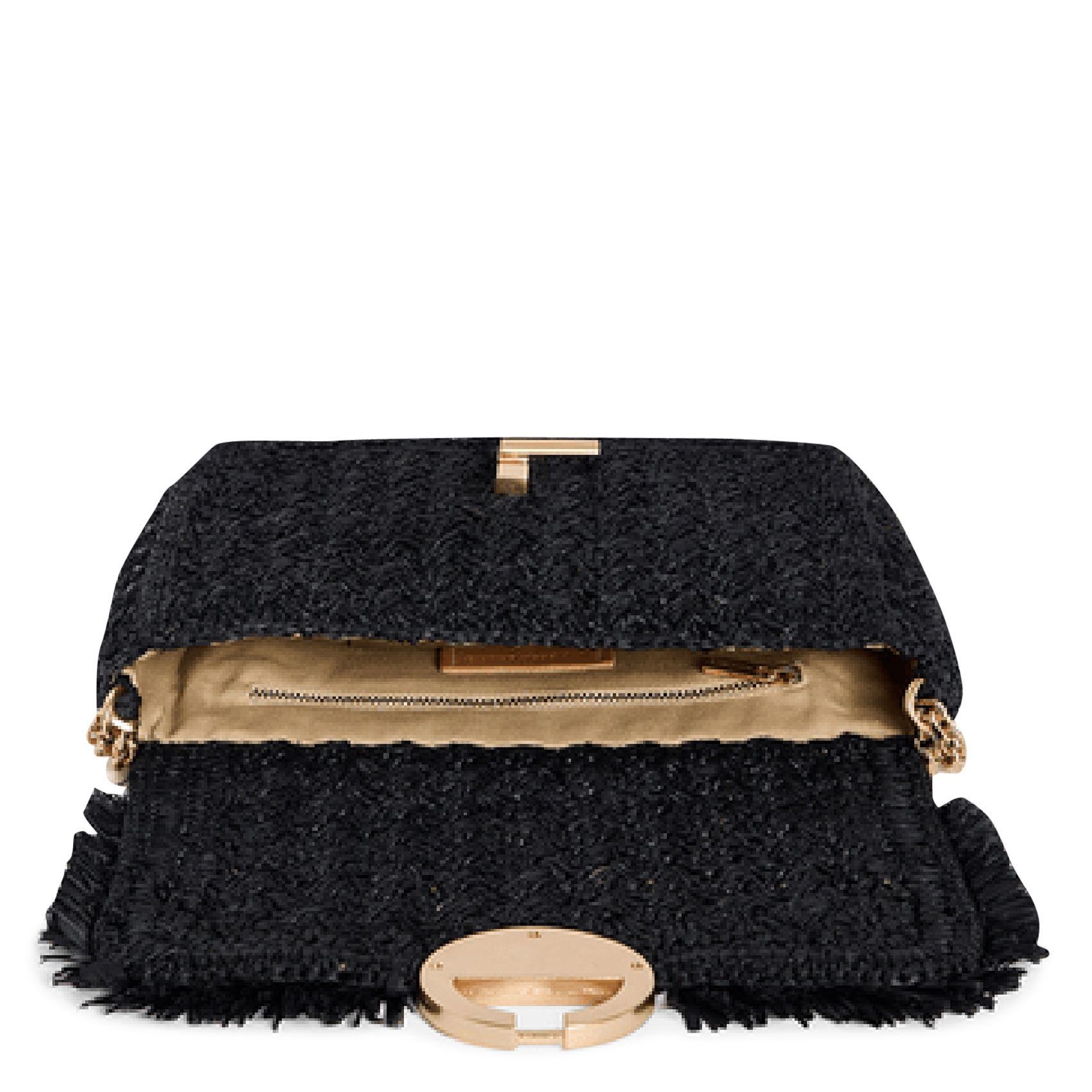 Sac bandoulière en raphia  VANESSA BRUNO Noir