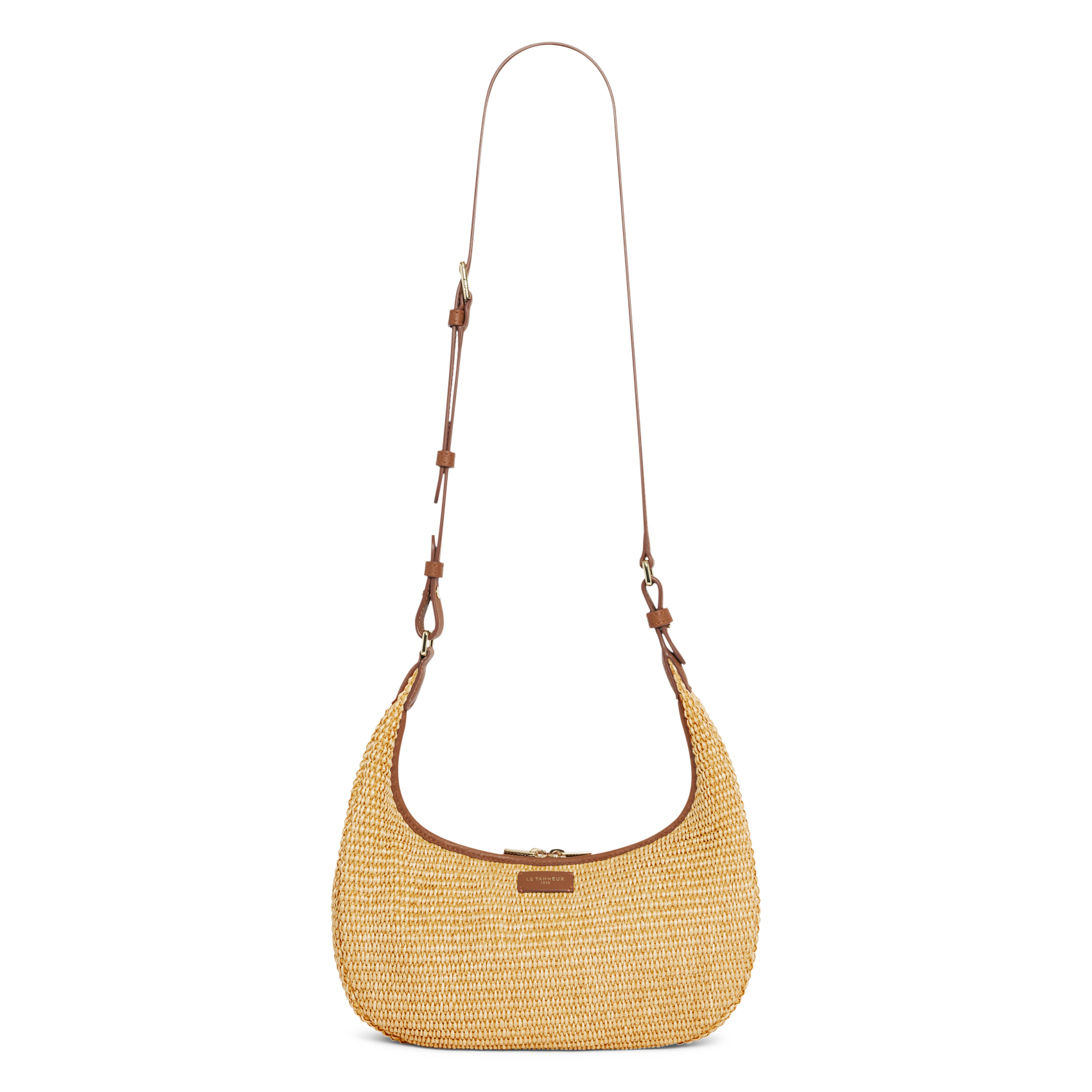 Kleine Hobo-Tasche aus Leder LE TANNEUR Beige