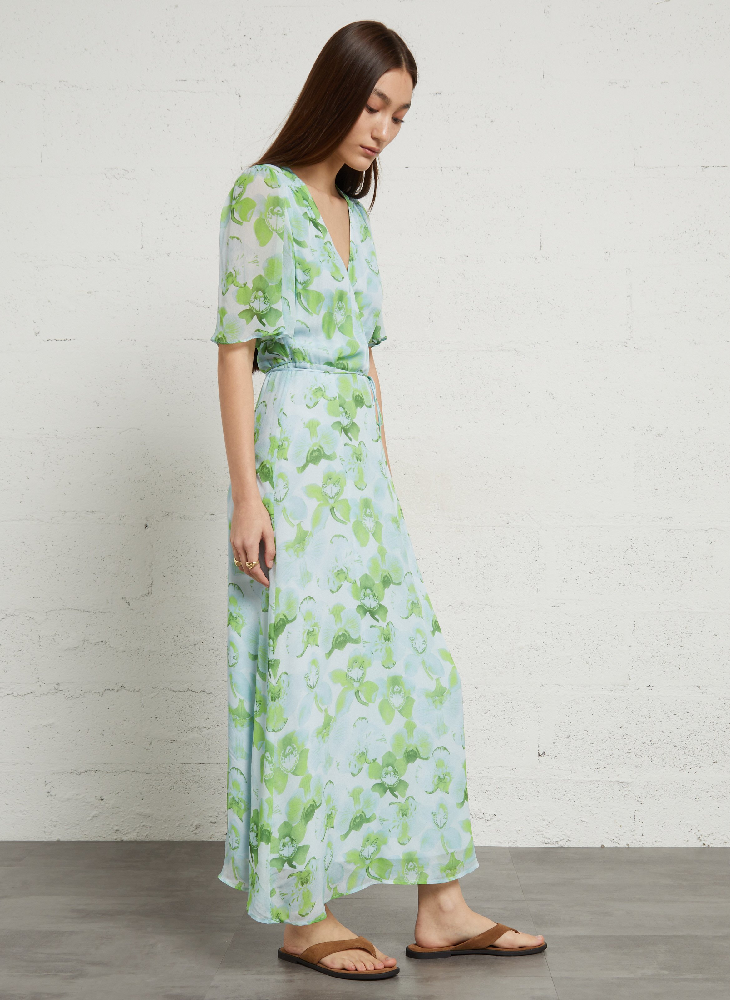 Sandales plate en cuir VAGABOND Beige