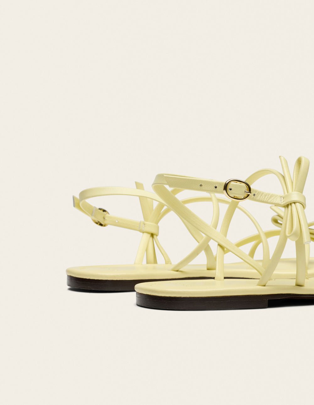 Faux leather sandals ODAJE Yellow