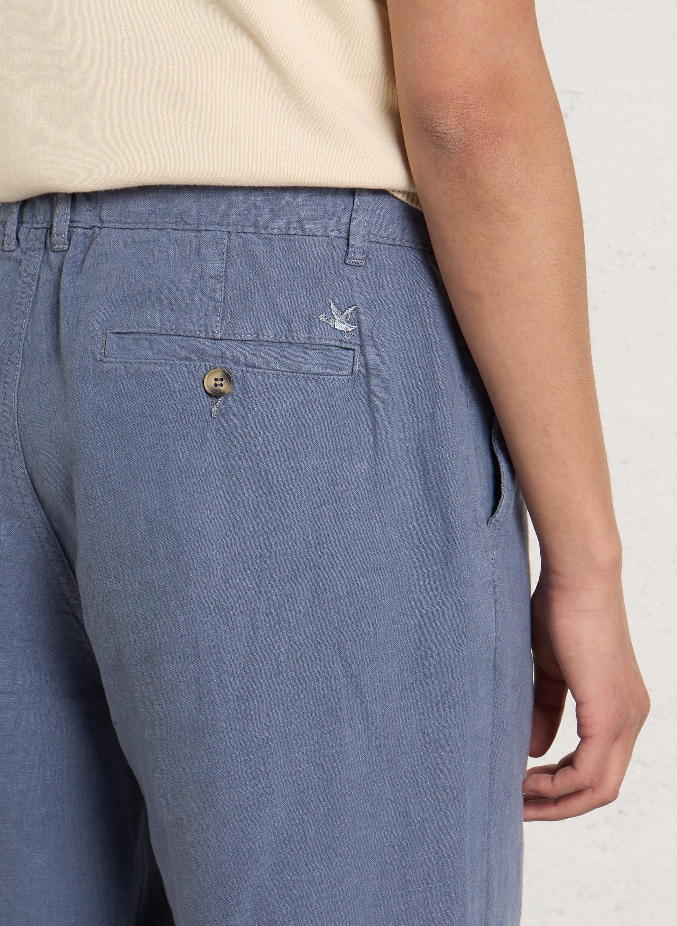 Rechte broek van linnen CHEVIGNON Blauw