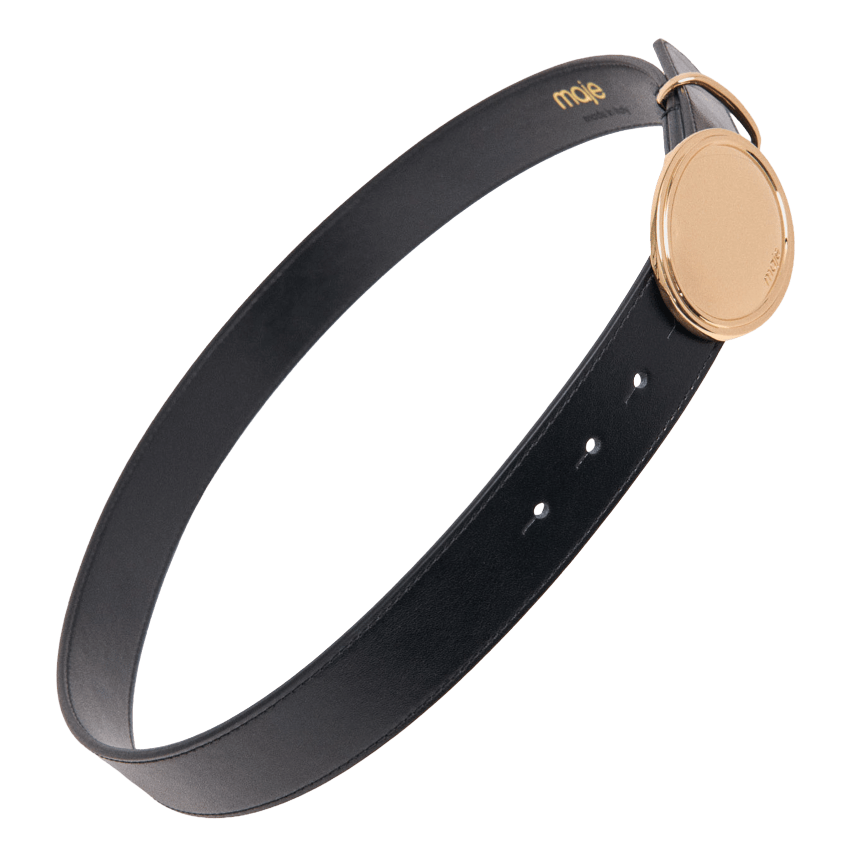 Ceinture en cuir MAJE Noir