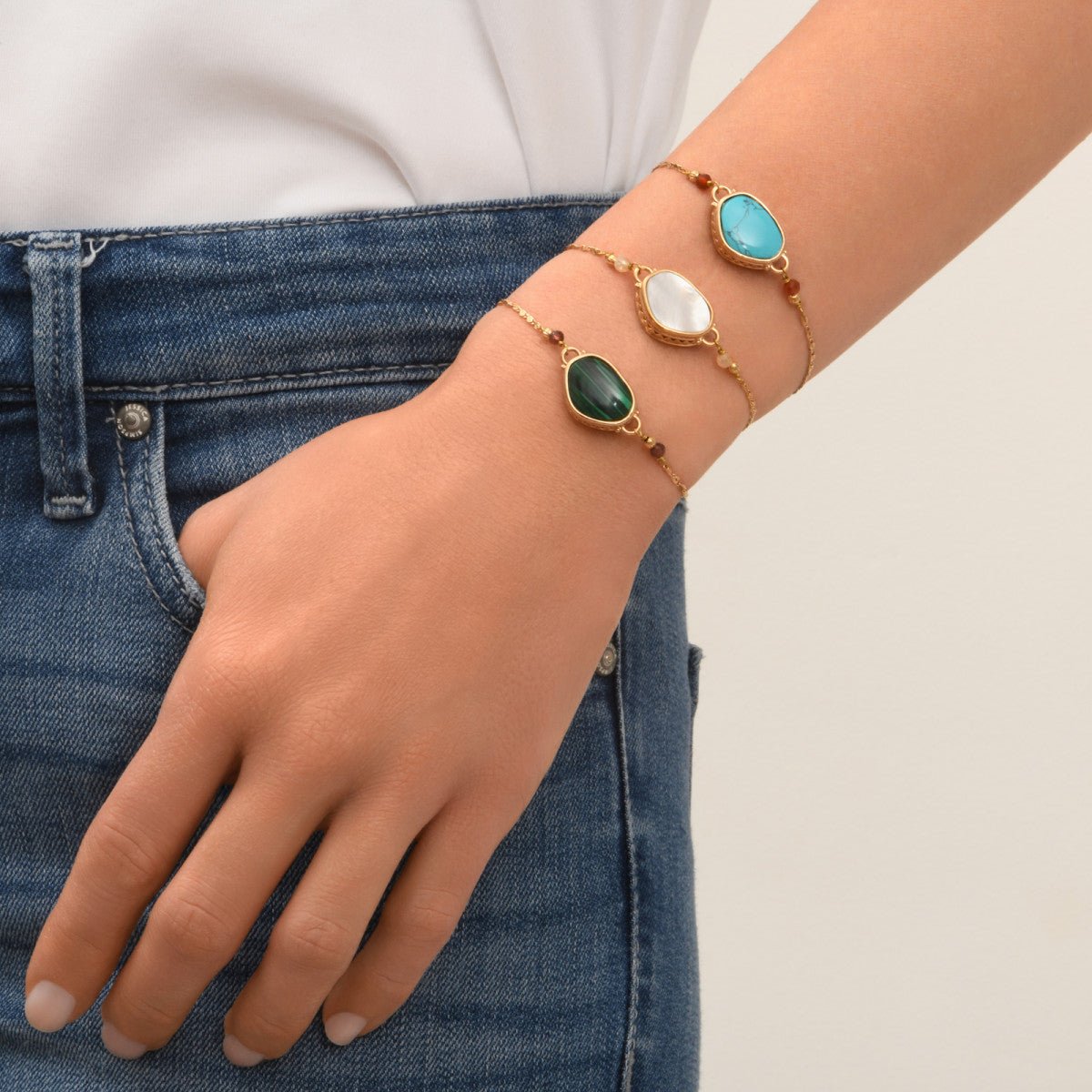 Adjustable slim bracelet SATELLITE PARIS Green