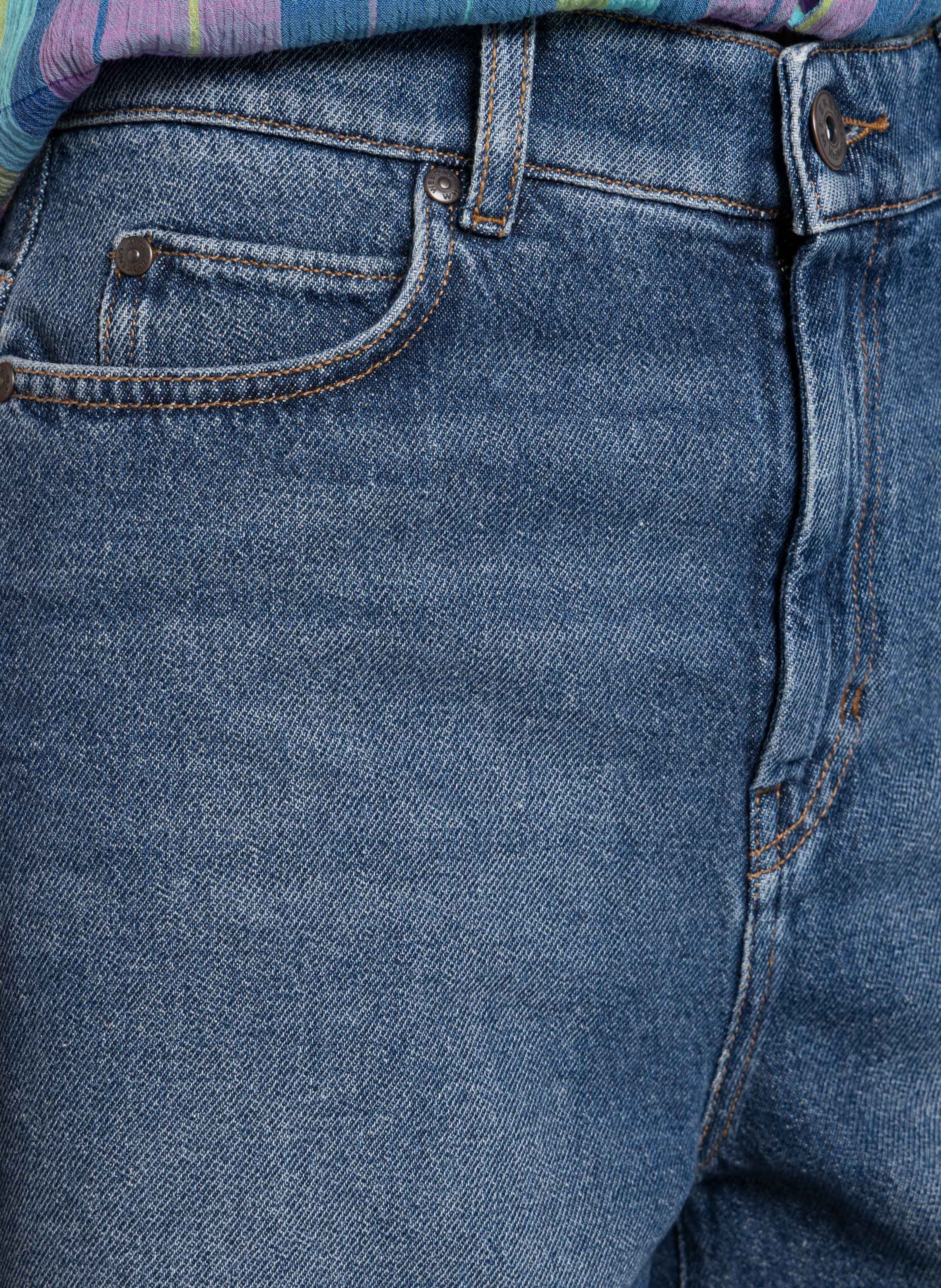 Gerade geschnittene Bermuda-Taillenshorts aus Baumwolle MAX MARA WEEK END Blau