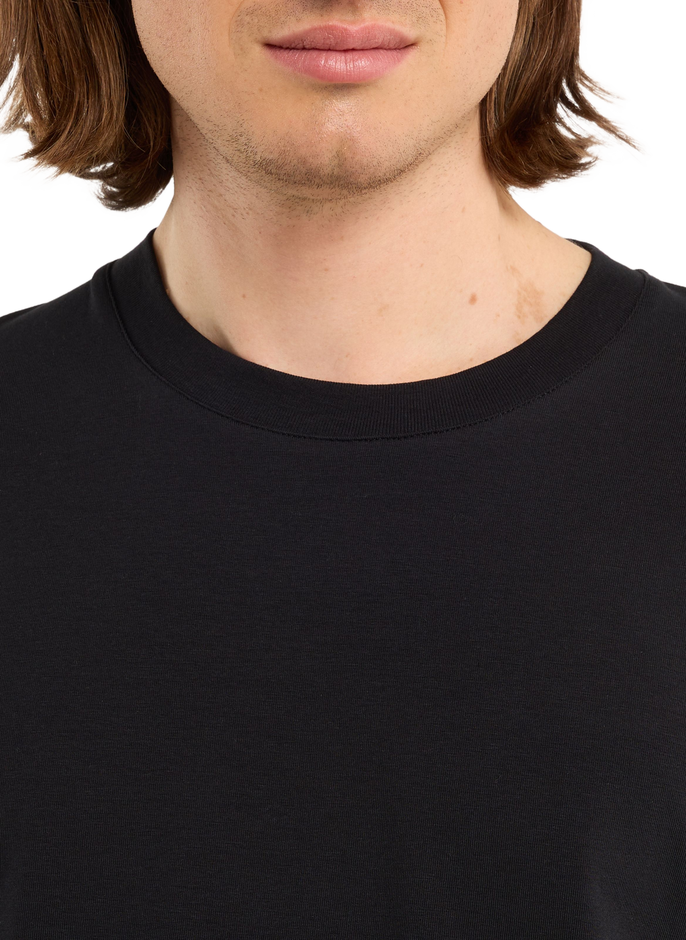 Long-sleeve cotton blend baff t-shirt SAISON 1865 Black
