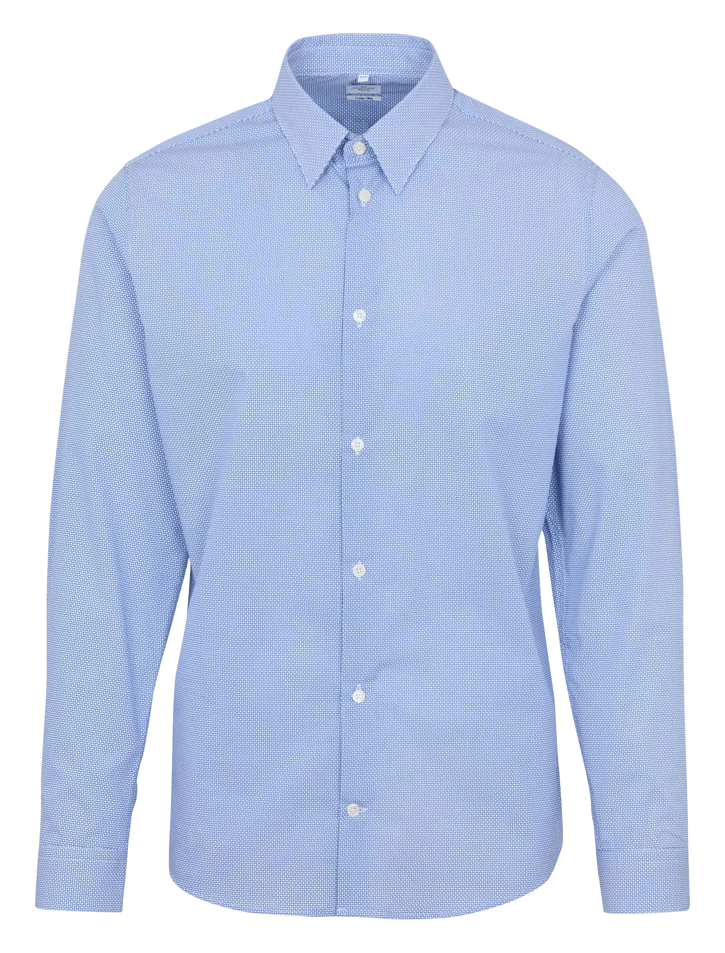 Katoenen blouse met klassieke kraag AU PRINTEMPS PARIS Blauw