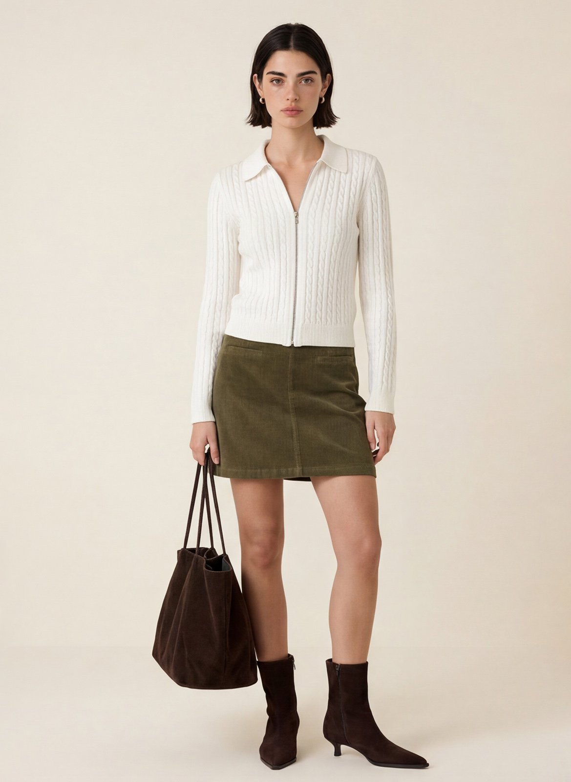 Gerader Wollblazer mit klassischem Kragen KOOKAI Weiss