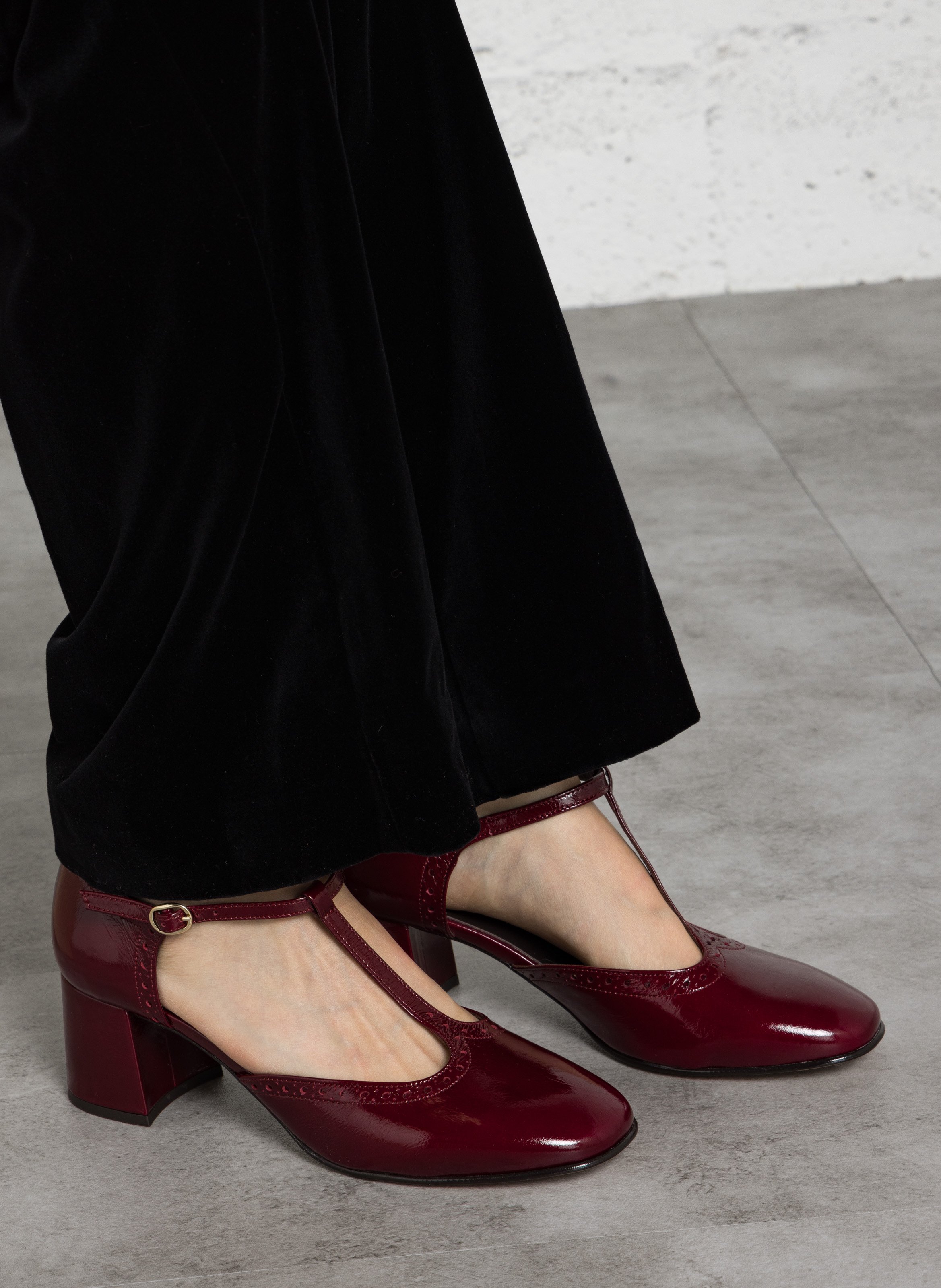 Escarpins en cuir BOCAGE Rouge