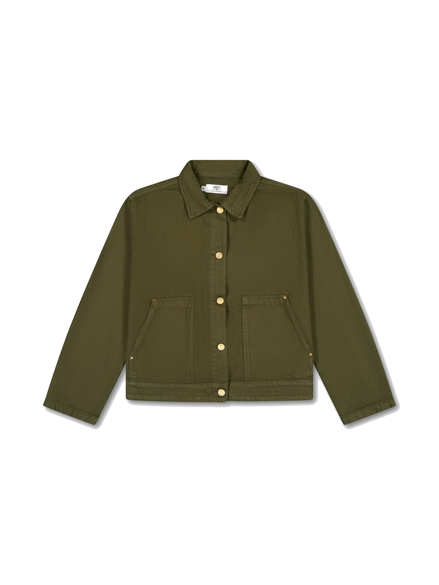 Buttoned shirt-collar jacket LE TEMPS DES CERISES Khaki