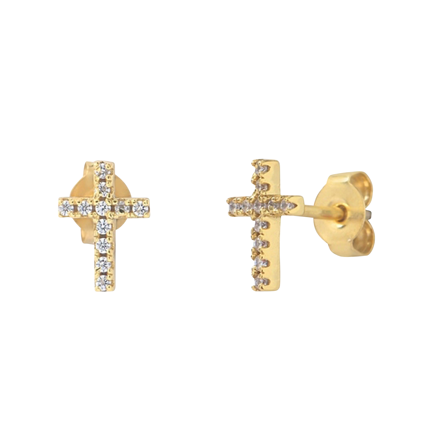 Cross earrings WhiteCAROLINE NAJMAN