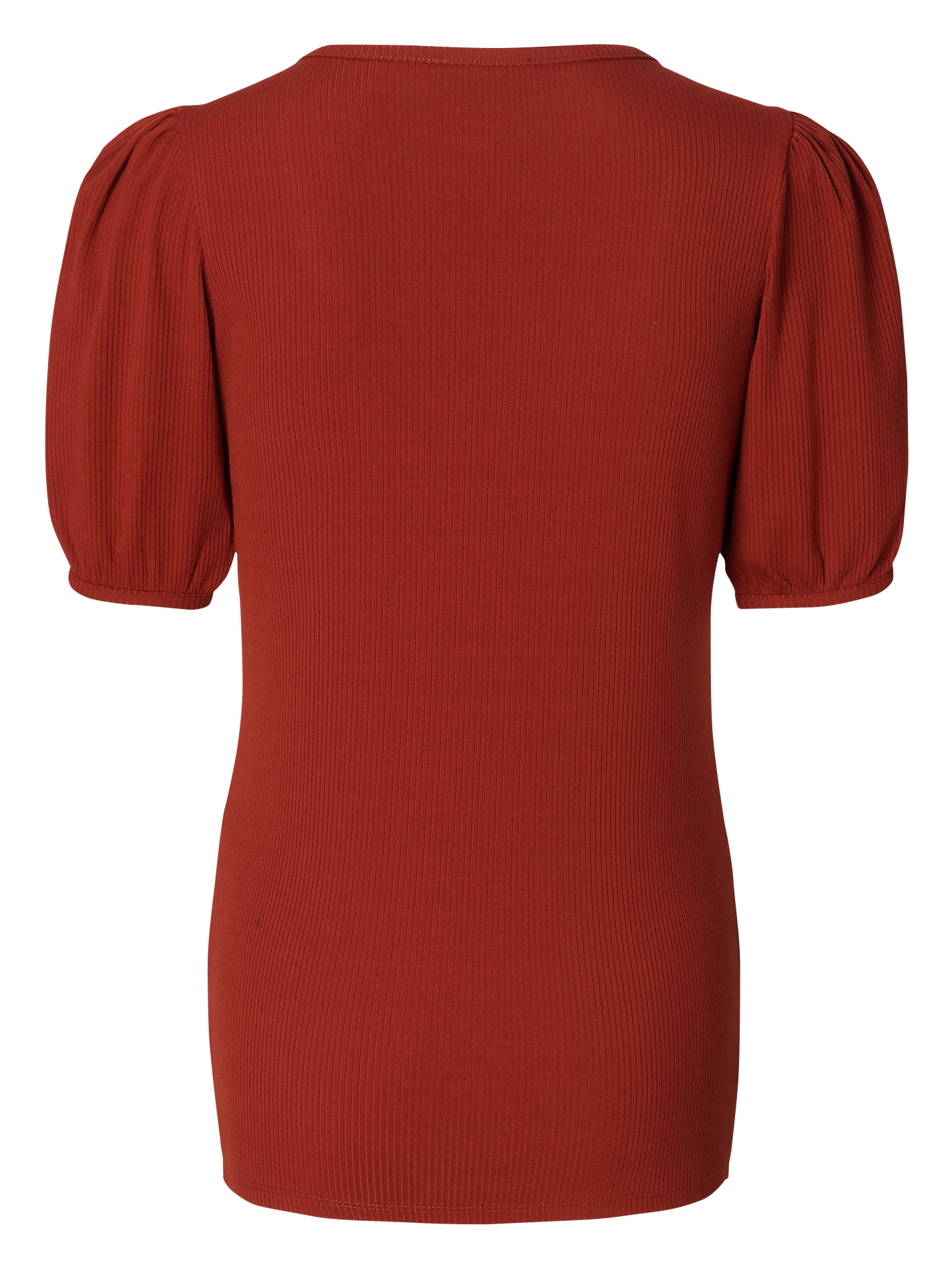 Top col rond en tissu stretch Rouge