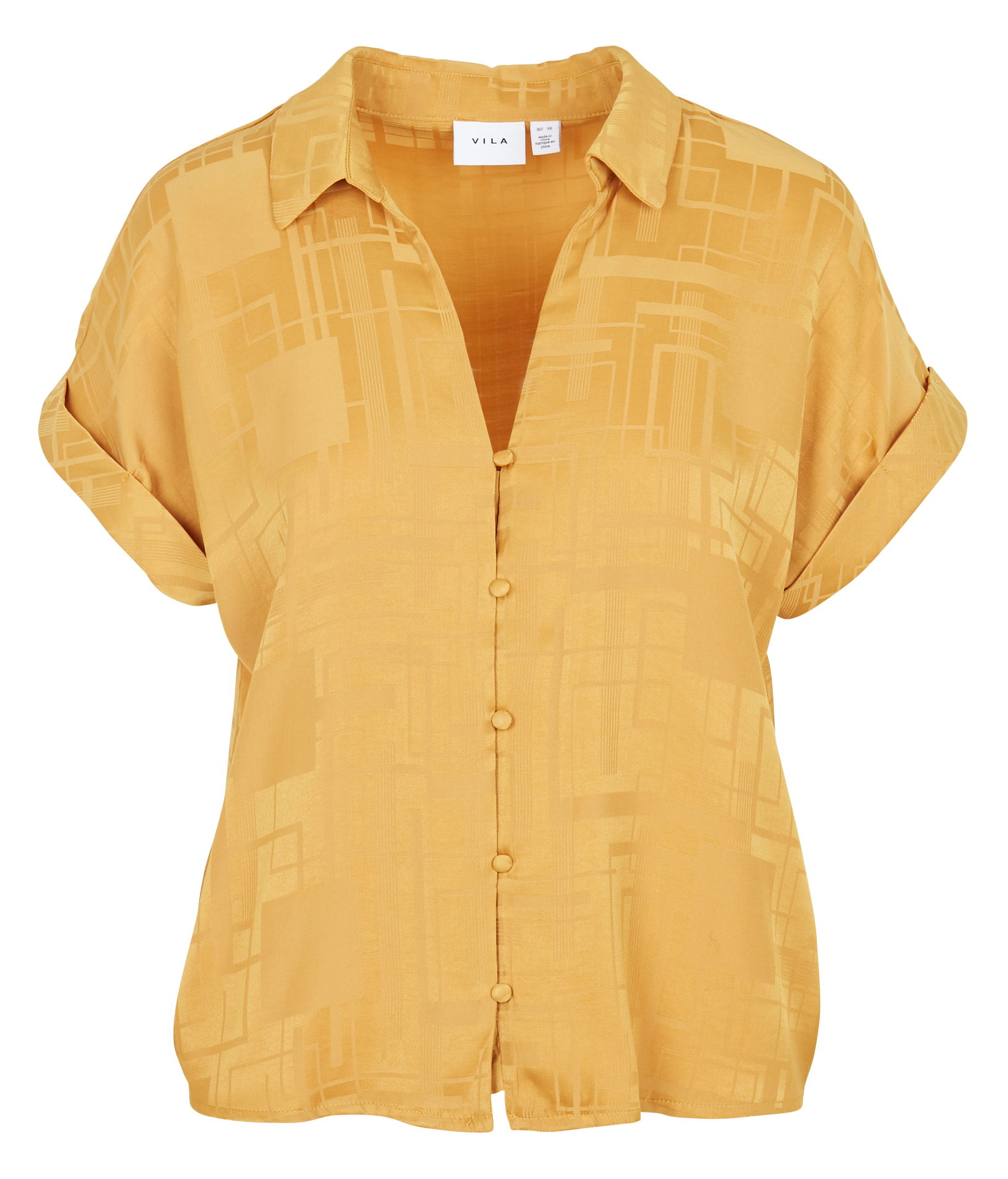Chemise col classique droite VILA Jaune