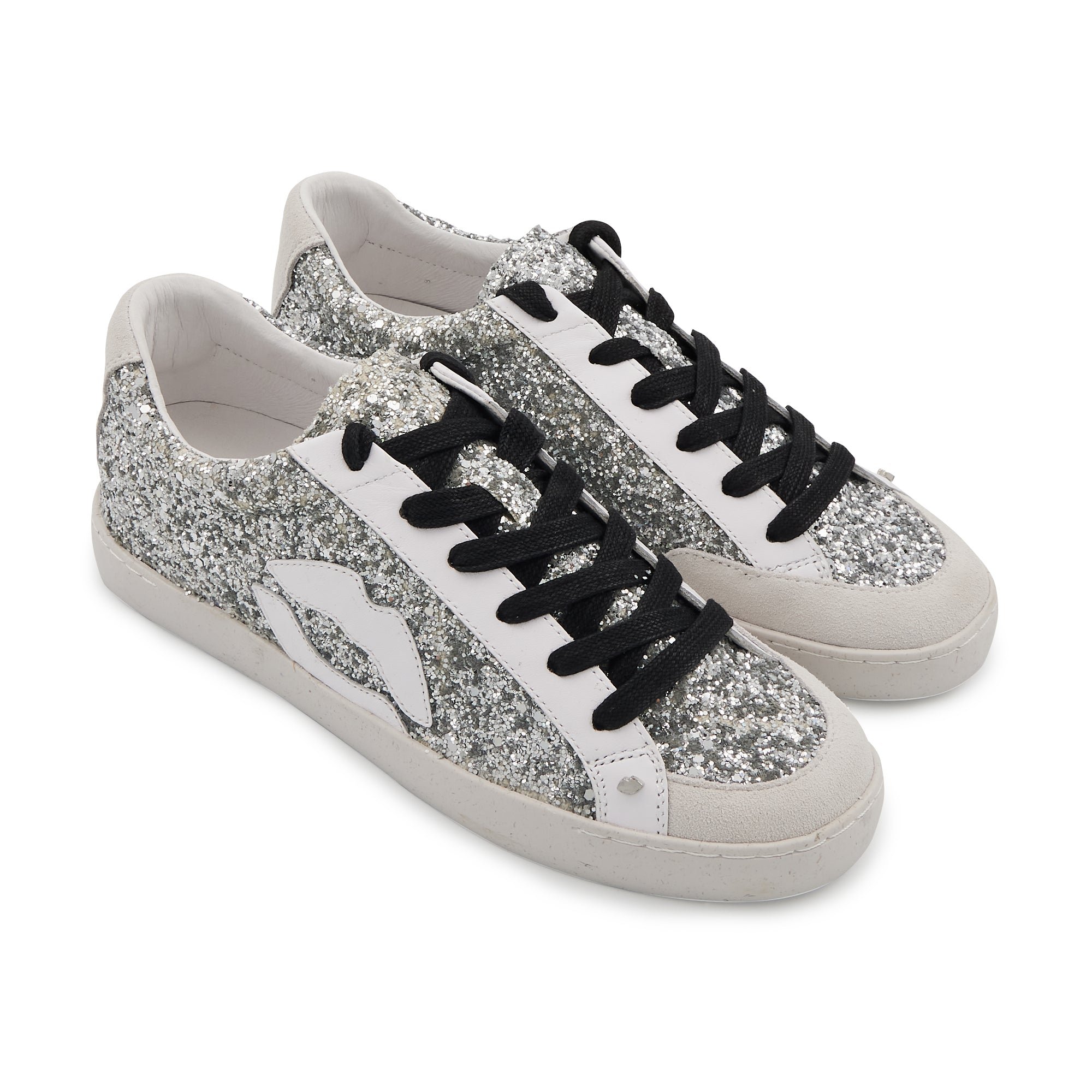 Leather sneakers BONS BAISERS PARIS Silver