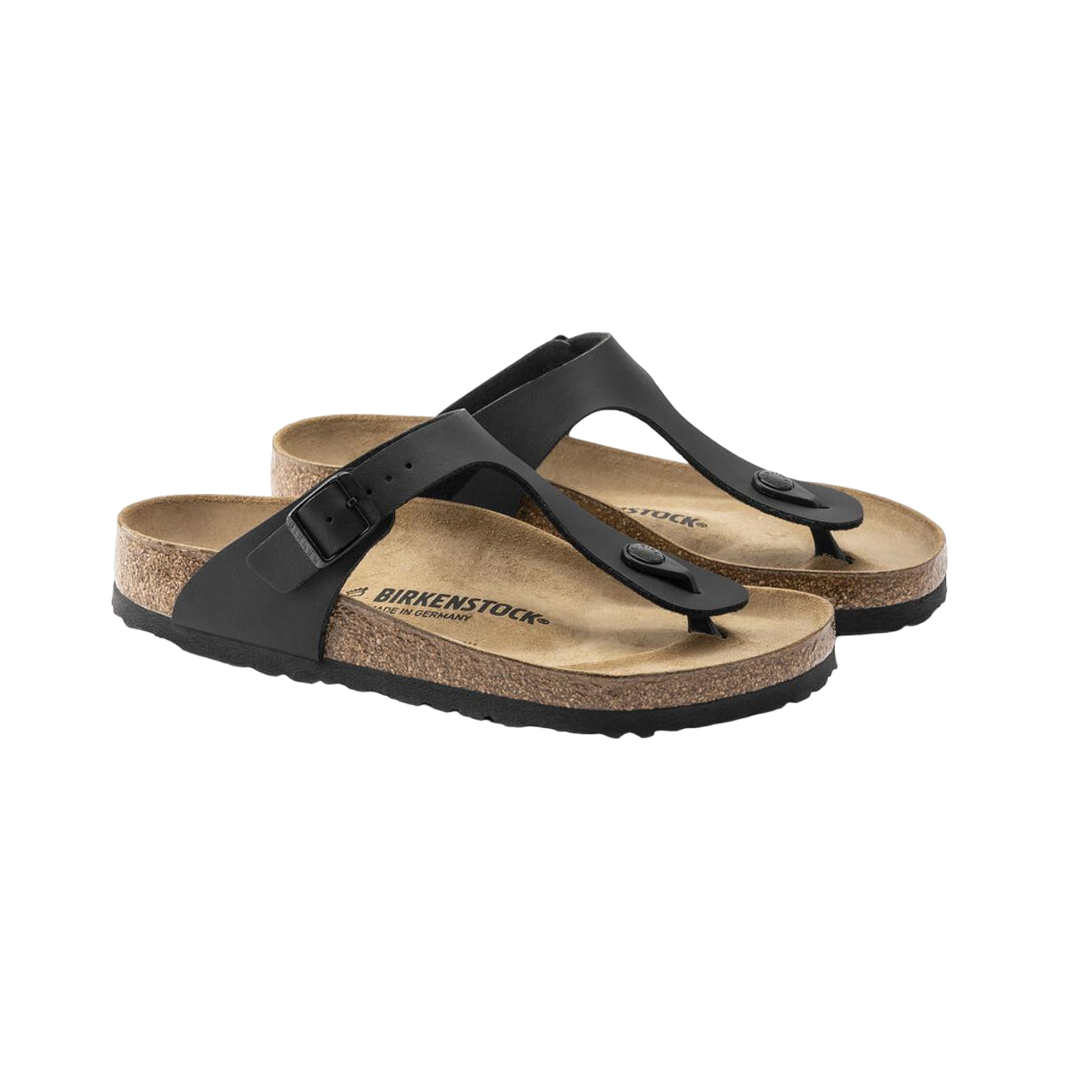Faux leather sandals Black