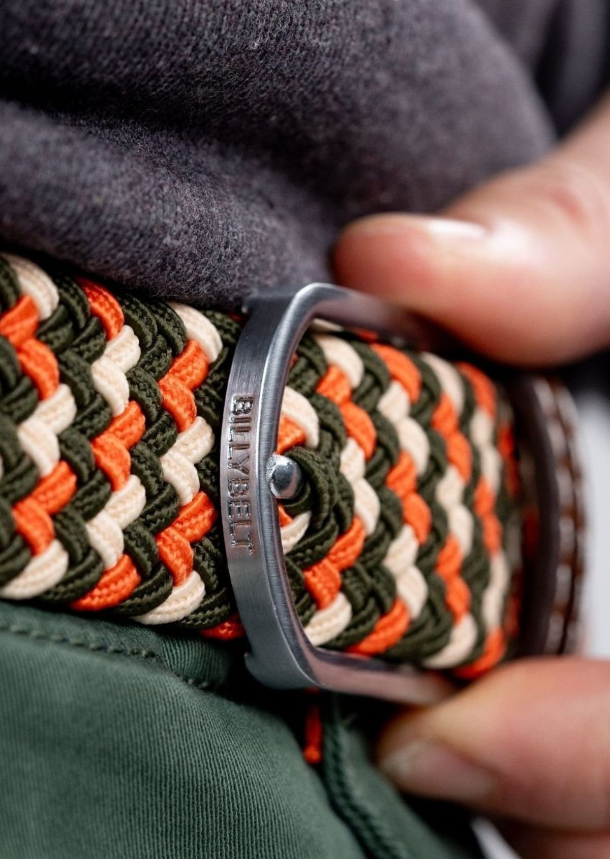 Multicolored braided elastic belt BILLYBELT Multicolored