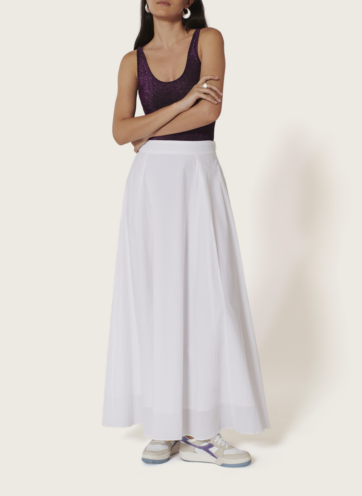 Katoenen midirok Anaïs KARMA KOMA Wit