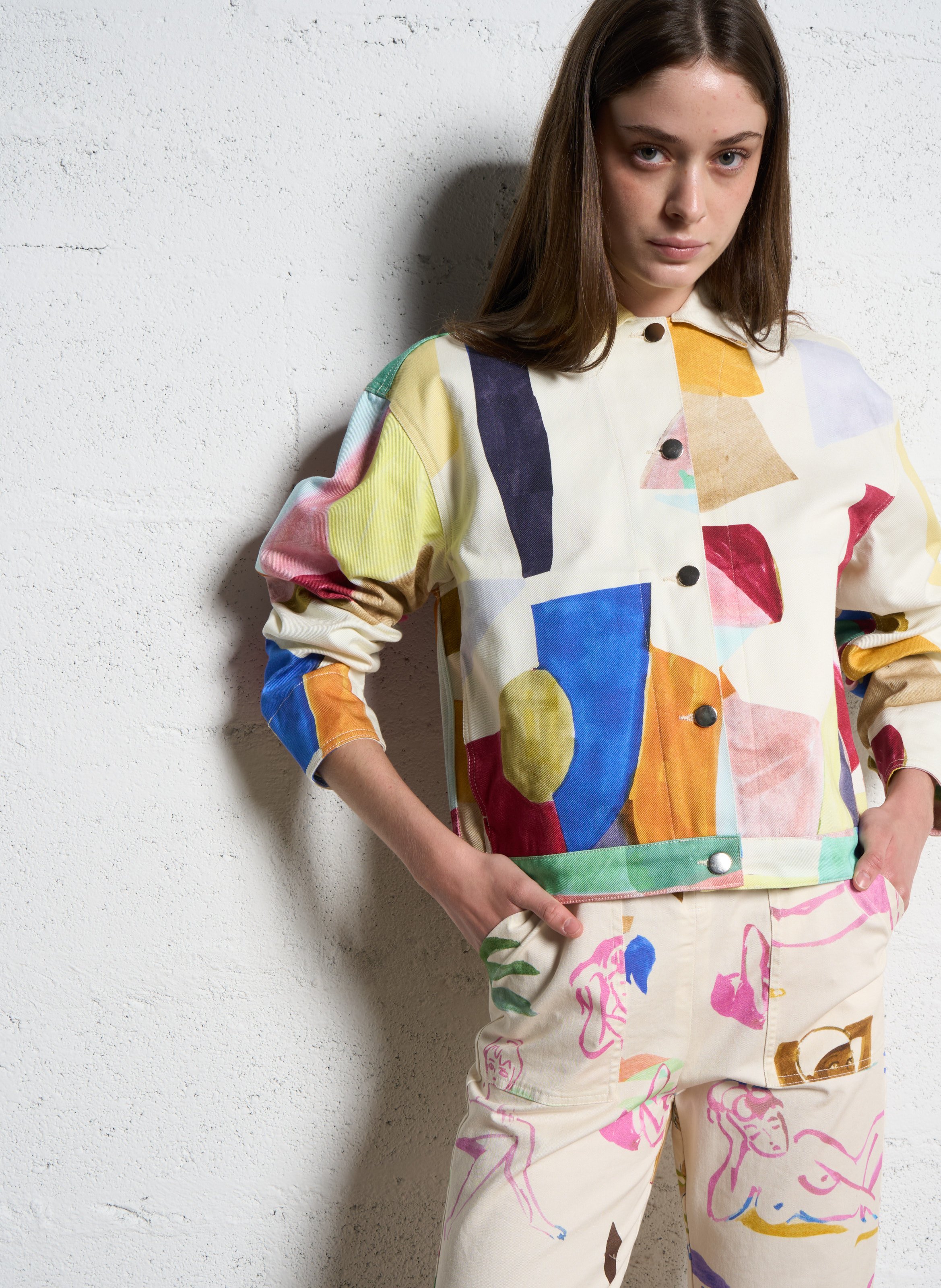 Oversize Denimjacke G.KERO Mehrfarbig