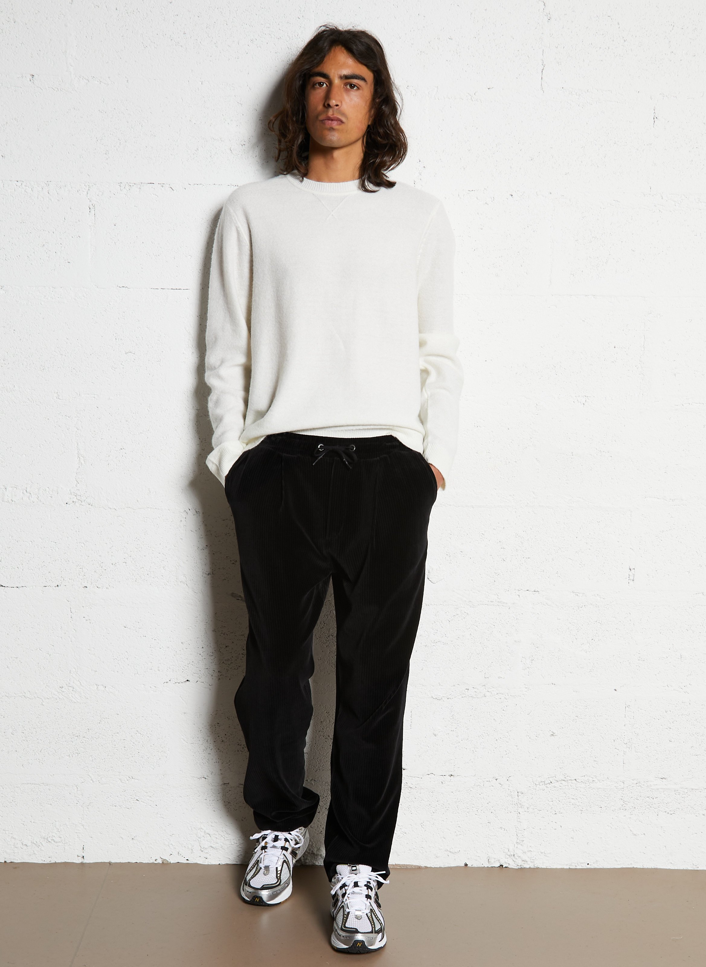 Gerade geschnittener Rundhalspullover IKKS Weiss