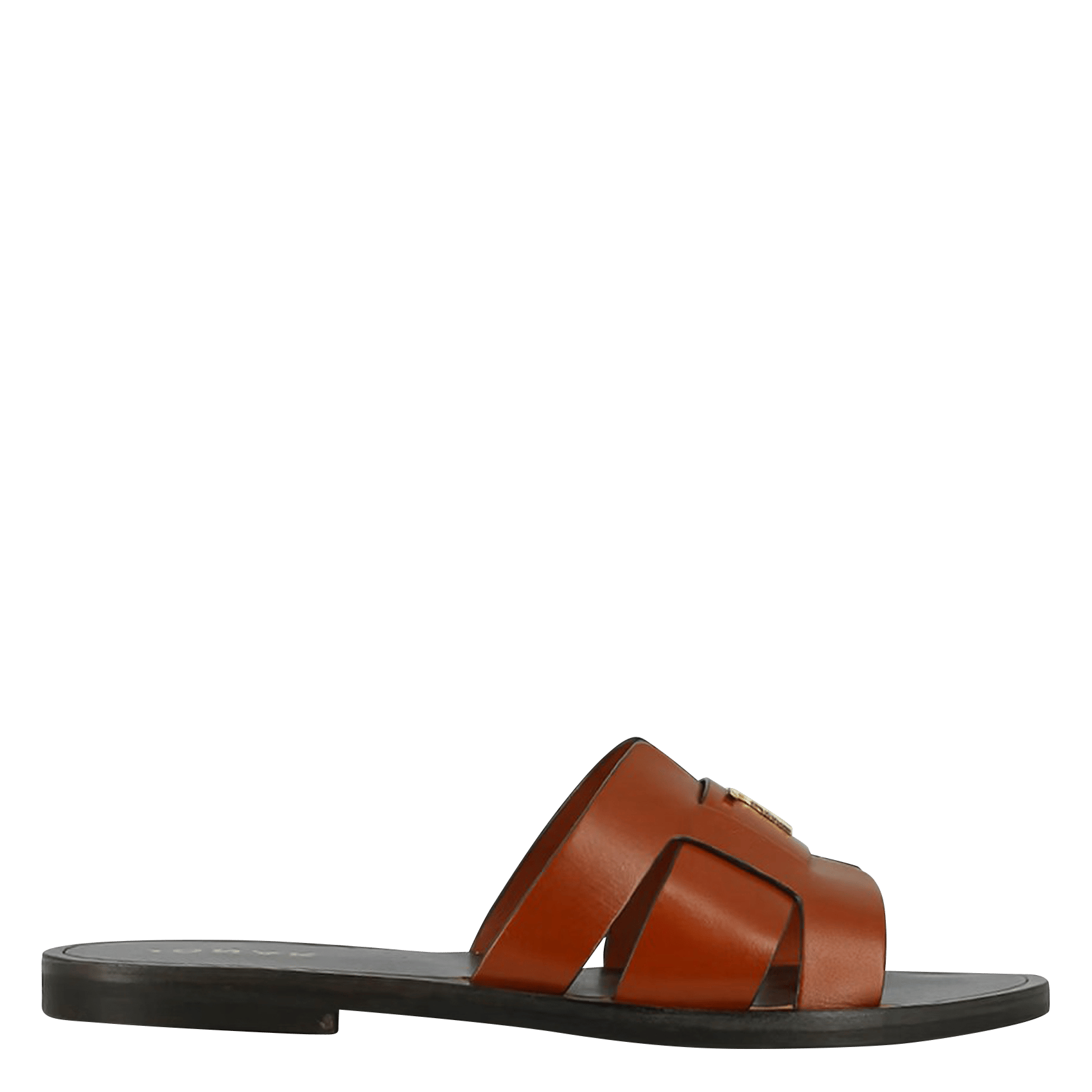 Aouda flat leather sandals JONAK Brown