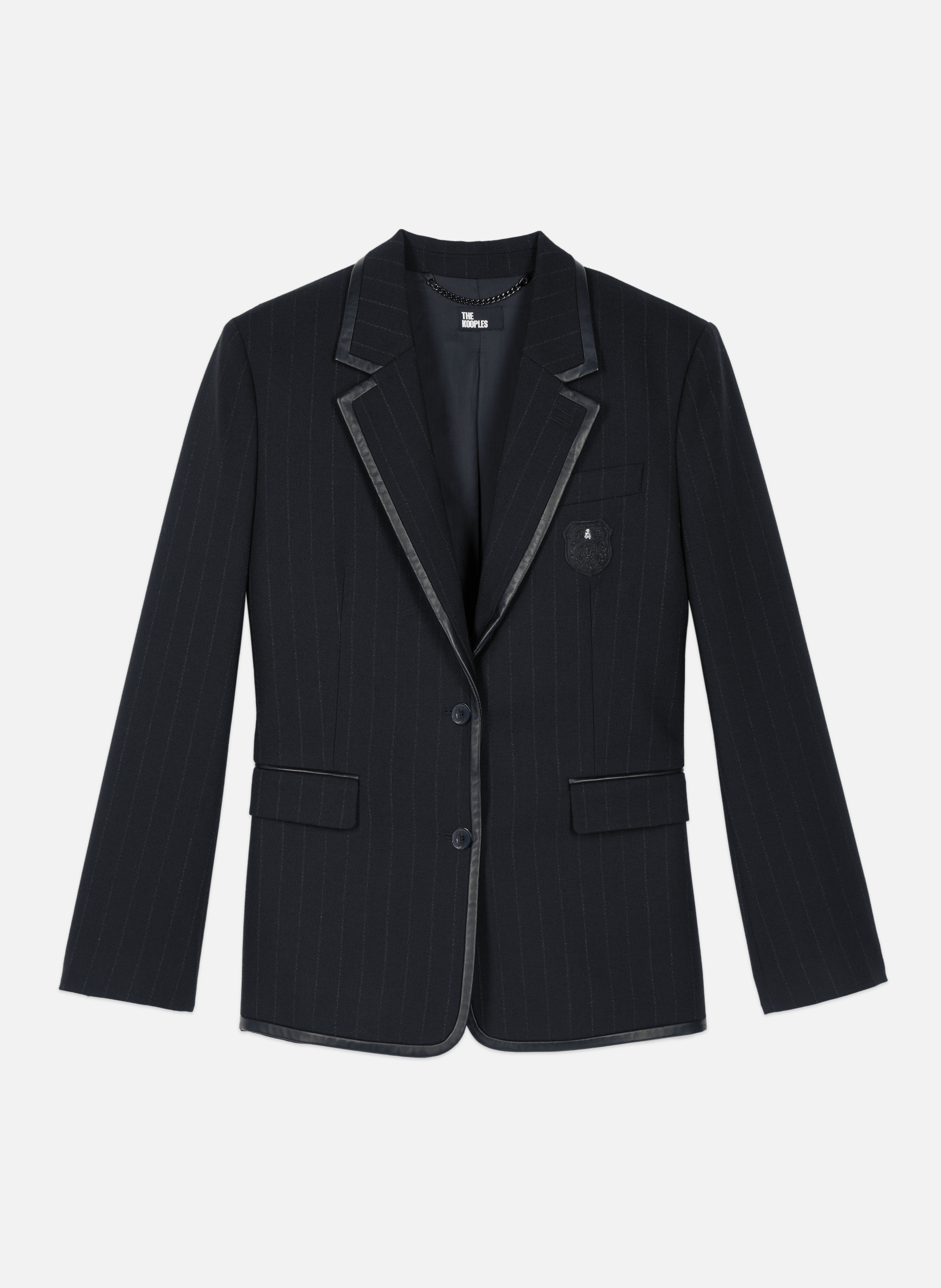 Wool-blend pinstripe jacket THE KOOPLES Black